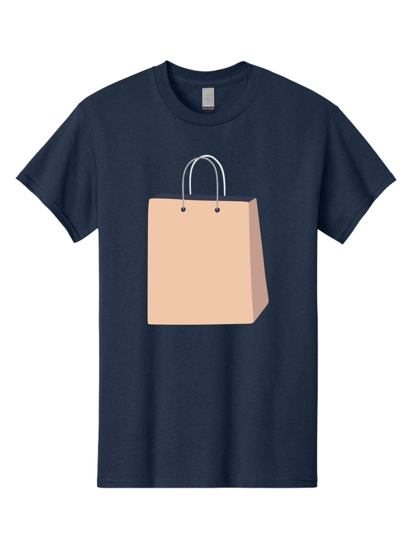 Shopping-Bag Men'S Graphic Tee, 100% Cotton, Comfortable Casual Summer Wear, Machine Washable, Shopping Bag, Retail Packaging, Paper Bag, Handles, Simple Design, Minimalist Style, E-Commerce, Packaging Design Aac111 5