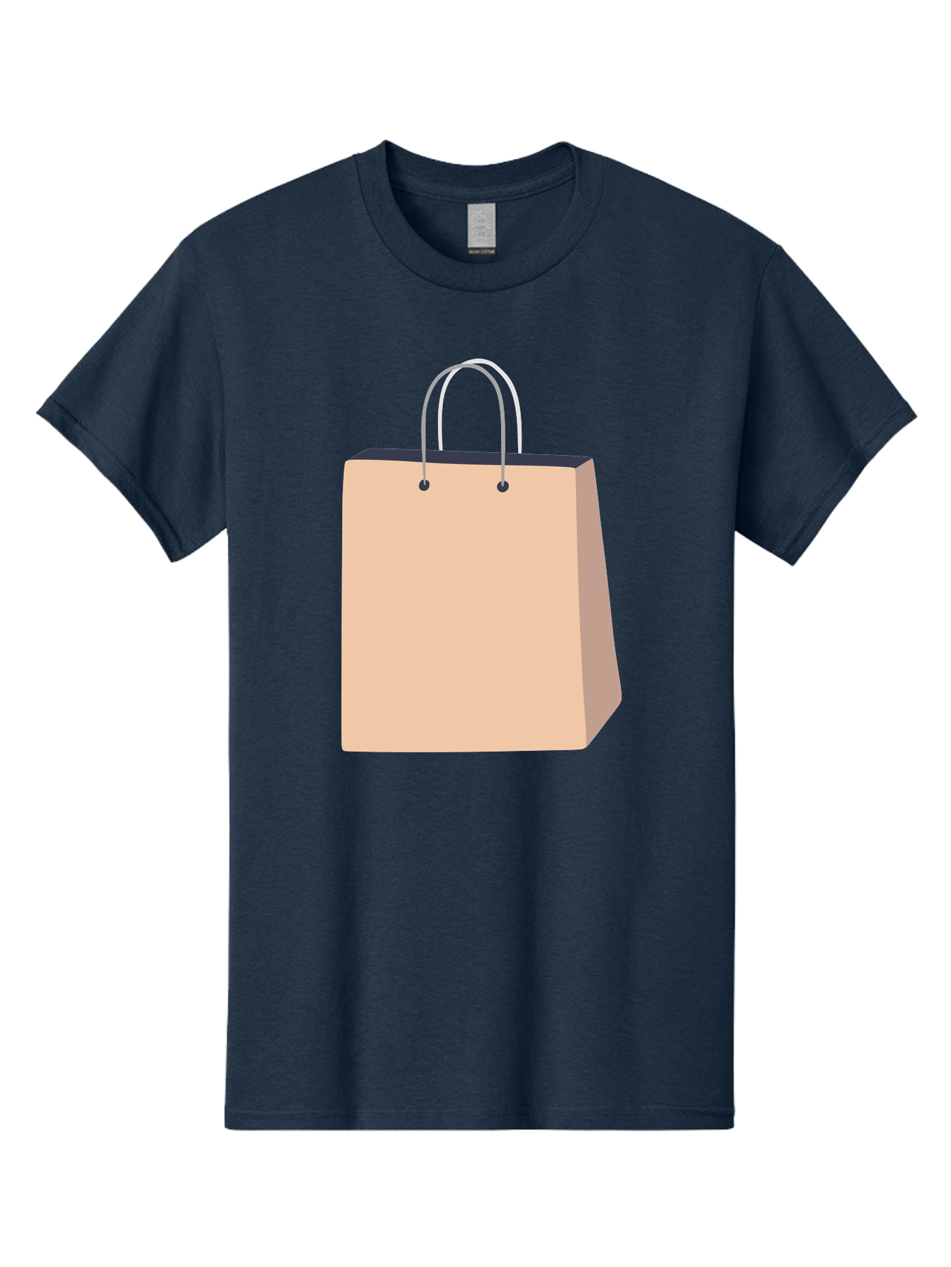 Shopping-Bag Men'S Graphic Tee, 100% Cotton, Comfortable Casual Summer Wear, Machine Washable, Shopping Bag, Retail Packaging, Paper Bag, Handles, Simple Design, Minimalist Style, E-Commerce, Packaging Design Aac111 15