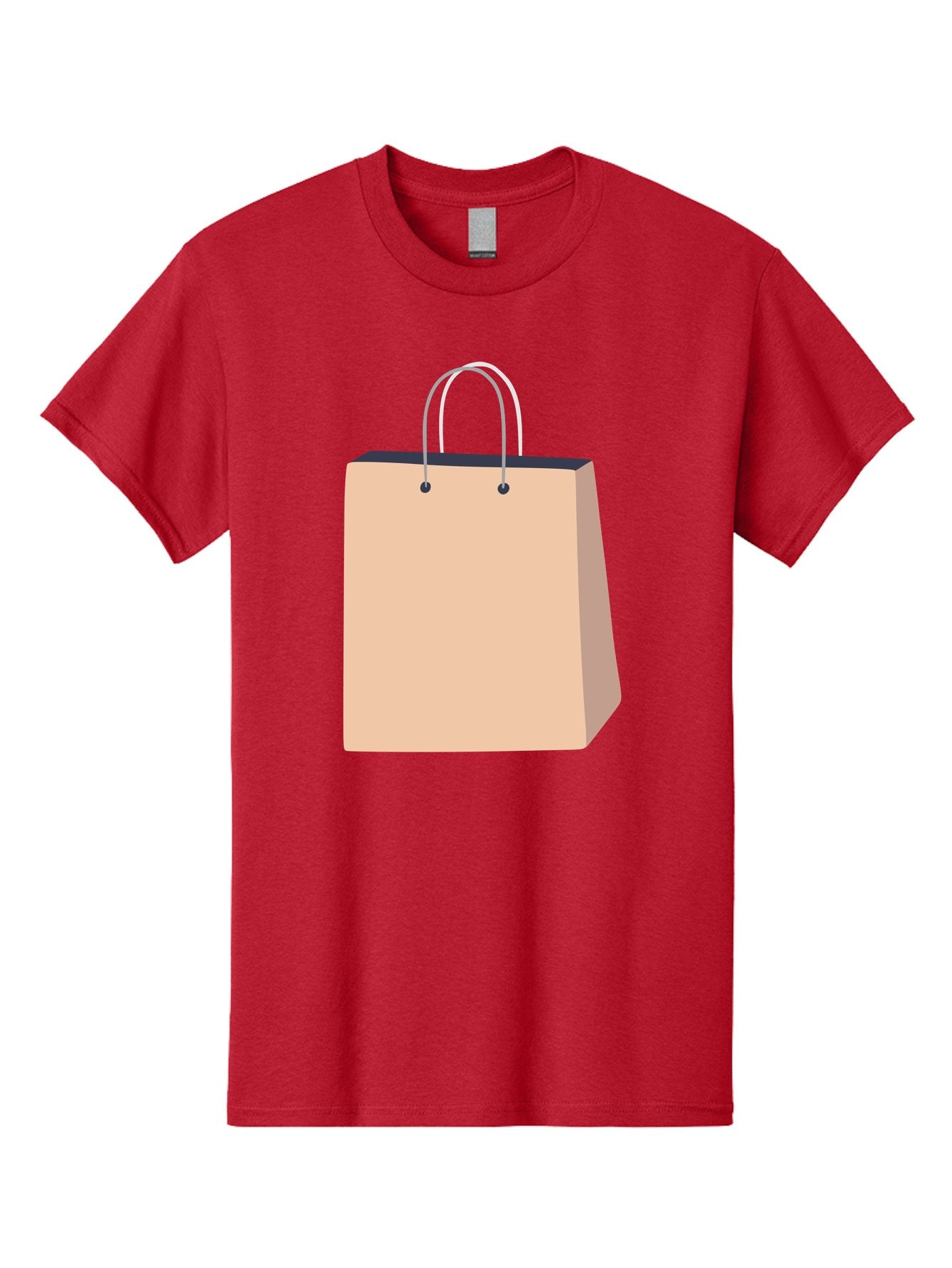 Shopping-Bag Men'S Graphic Tee, 100% Cotton, Comfortable Casual Summer Wear, Machine Washable, Shopping Bag, Retail Packaging, Paper Bag, Handles, Simple Design, Minimalist Style, E-Commerce, Packaging Design Aac111 9