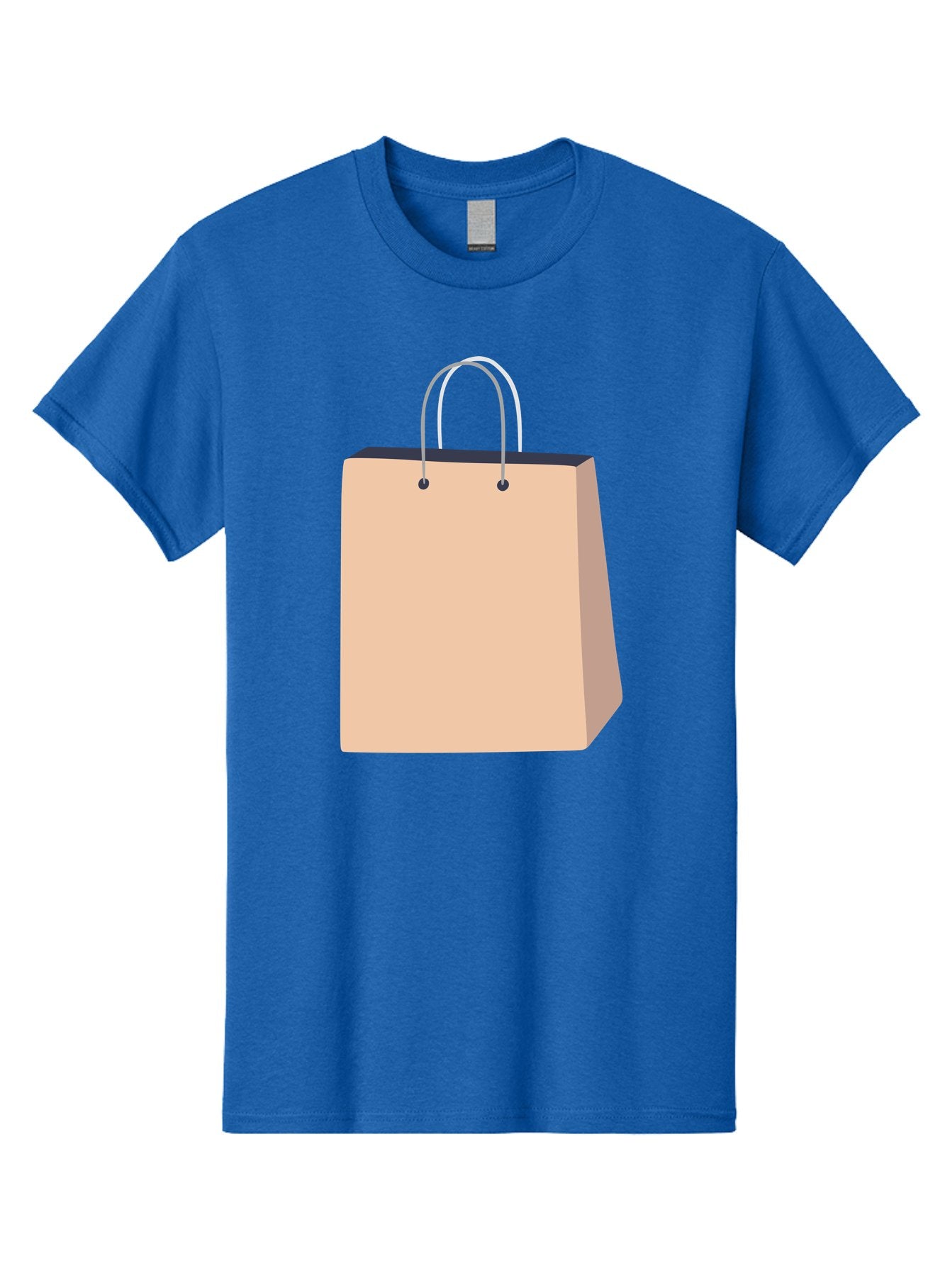 Shopping-Bag Men'S Graphic Tee, 100% Cotton, Comfortable Casual Summer Wear, Machine Washable, Shopping Bag, Retail Packaging, Paper Bag, Handles, Simple Design, Minimalist Style, E-Commerce, Packaging Design Aac111 3