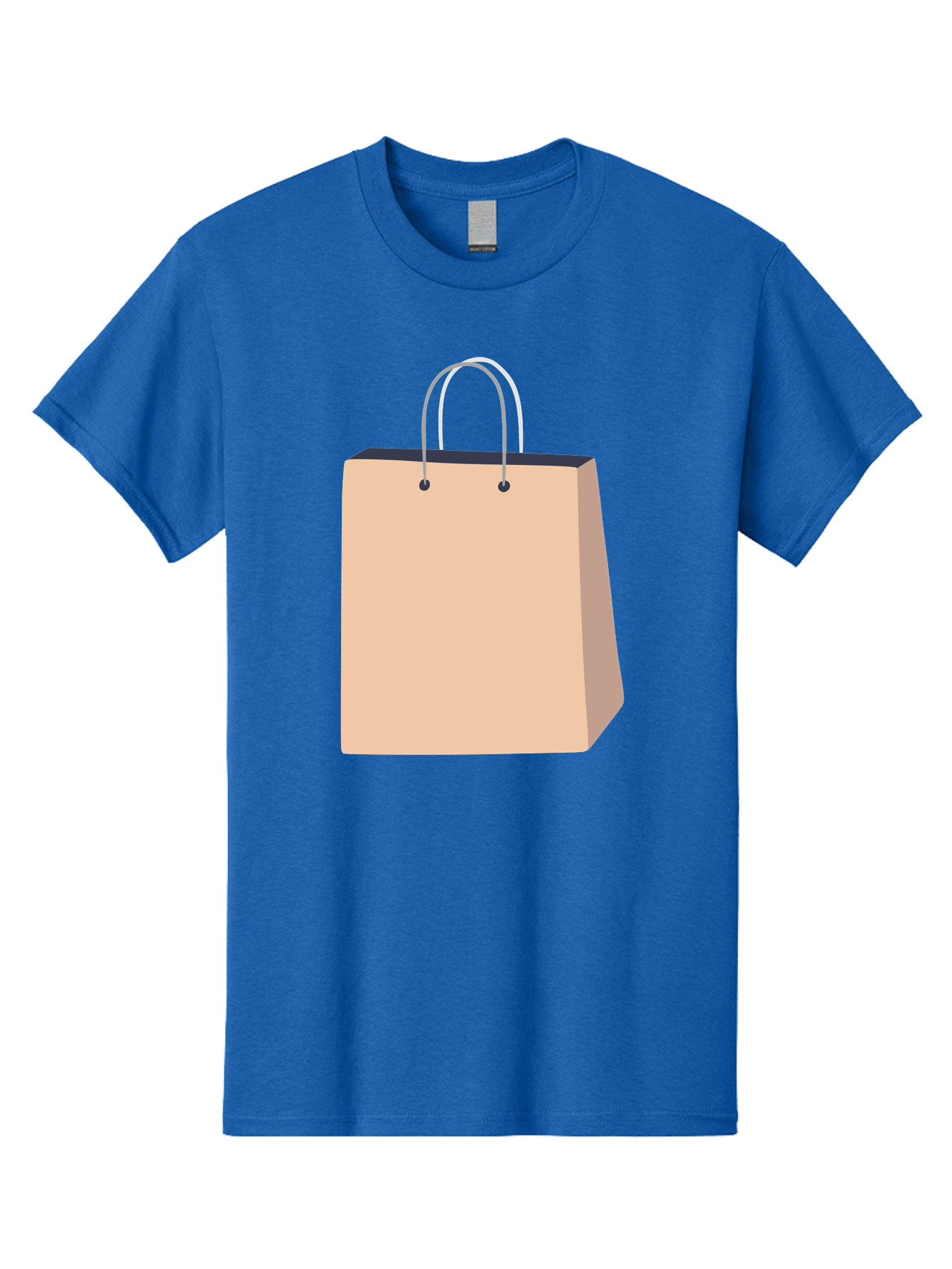 Shopping-Bag Men'S Graphic Tee, 100% Cotton, Comfortable Casual Summer Wear, Machine Washable, Shopping Bag, Retail Packaging, Paper Bag, Handles, Simple Design, Minimalist Style, E-Commerce, Packaging Design Aac111 17