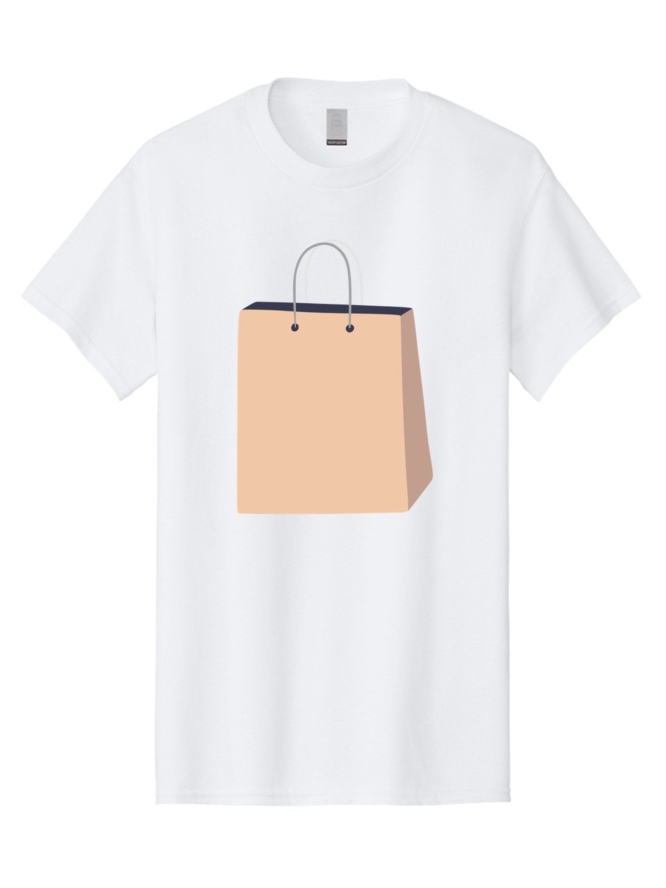 Shopping-Bag Men'S Graphic Tee, 100% Cotton, Comfortable Casual Summer Wear, Machine Washable, Shopping Bag, Retail Packaging, Paper Bag, Handles, Simple Design, Minimalist Style, E-Commerce, Packaging Design Aac111 4