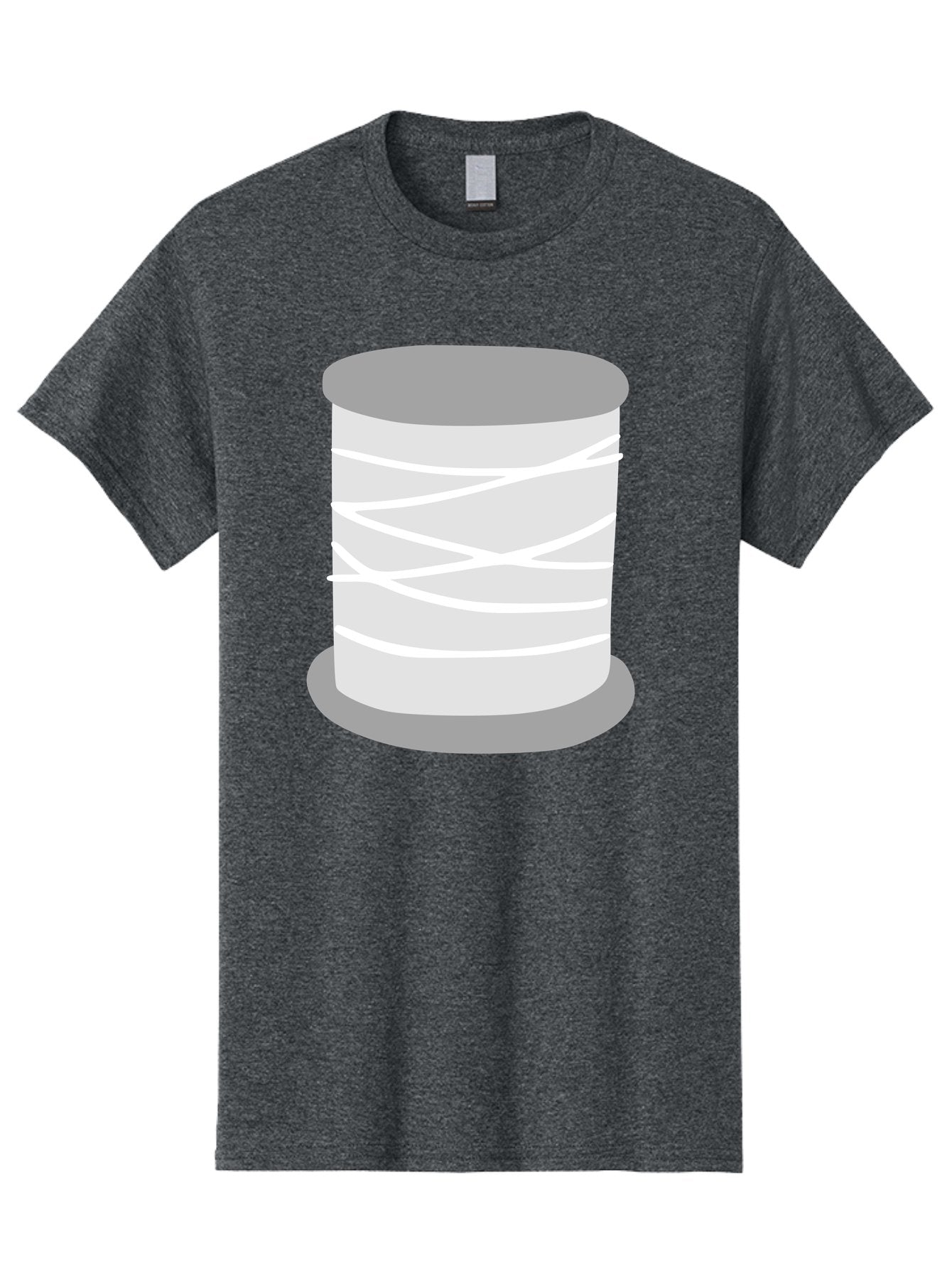 Spool-Of-Thread Men'S Graphic Tee, 100% Cotton, Comfortable Casual Summer Wear, Machine Washable, Spool Of Thread, Sewing Supplies, Crafting Essentials, White Thread, Gray Spool, Minimalist Design, Textile Crafting Aac117 8