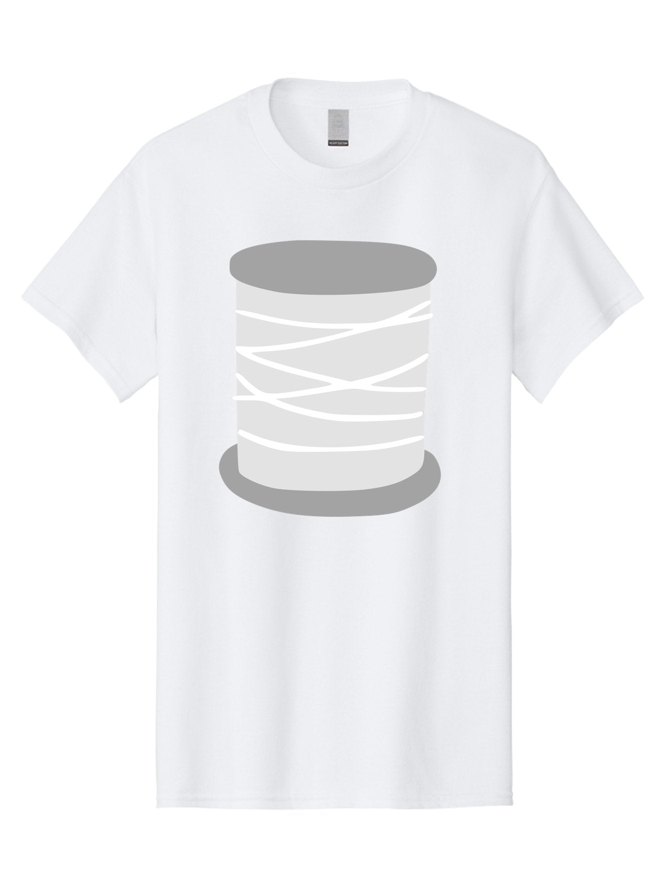 Spool-Of-Thread Men'S Graphic Tee, 100% Cotton, Comfortable Casual Summer Wear, Machine Washable, Spool Of Thread, Sewing Supplies, Crafting Essentials, White Thread, Gray Spool, Minimalist Design, Textile Crafting Aac117 11