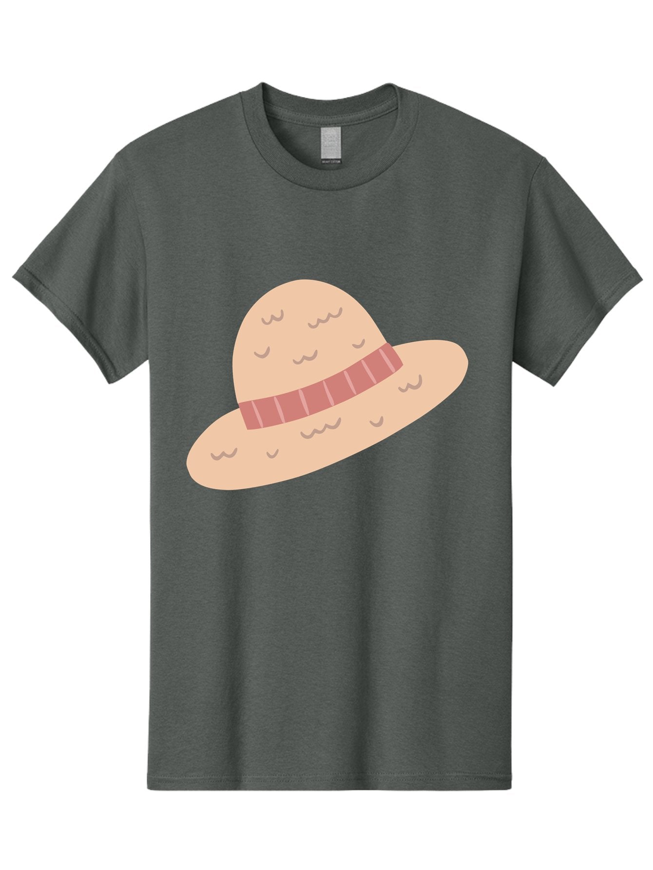 Straw-Hat Men'S Graphic Tee, 100% Cotton, Comfortable Casual Summer Wear, Machine Washable, Straw Hat With Ribbon Band, Summer Hat, Beachwear Fashion, Bohemian Style, Stylish Accessory, Outdoor Gear Aac118 15