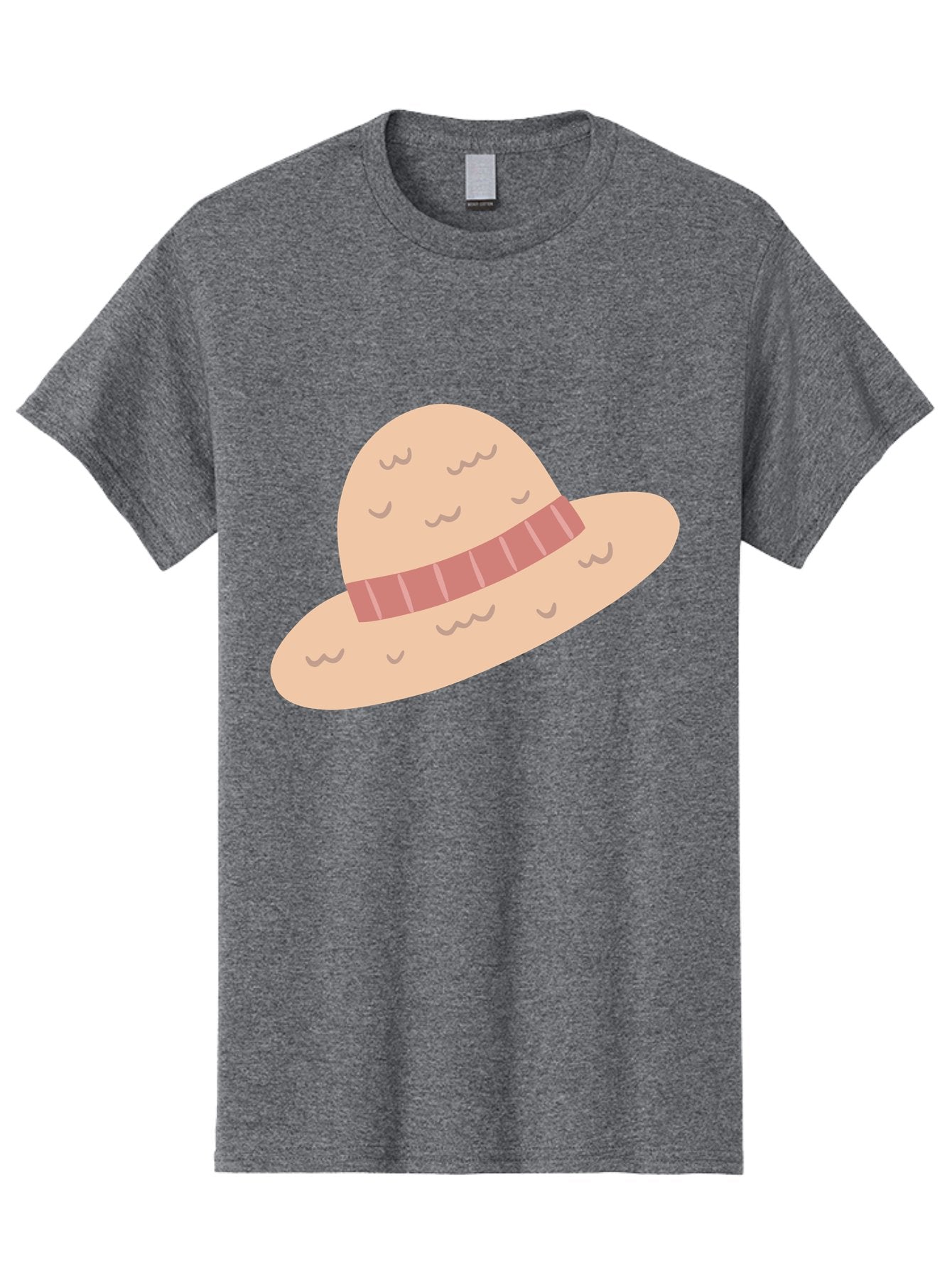 Straw-Hat Men'S Graphic Tee, 100% Cotton, Comfortable Casual Summer Wear, Machine Washable, Straw Hat With Ribbon Band, Summer Hat, Beachwear Fashion, Bohemian Style, Stylish Accessory, Outdoor Gear Aac118 7