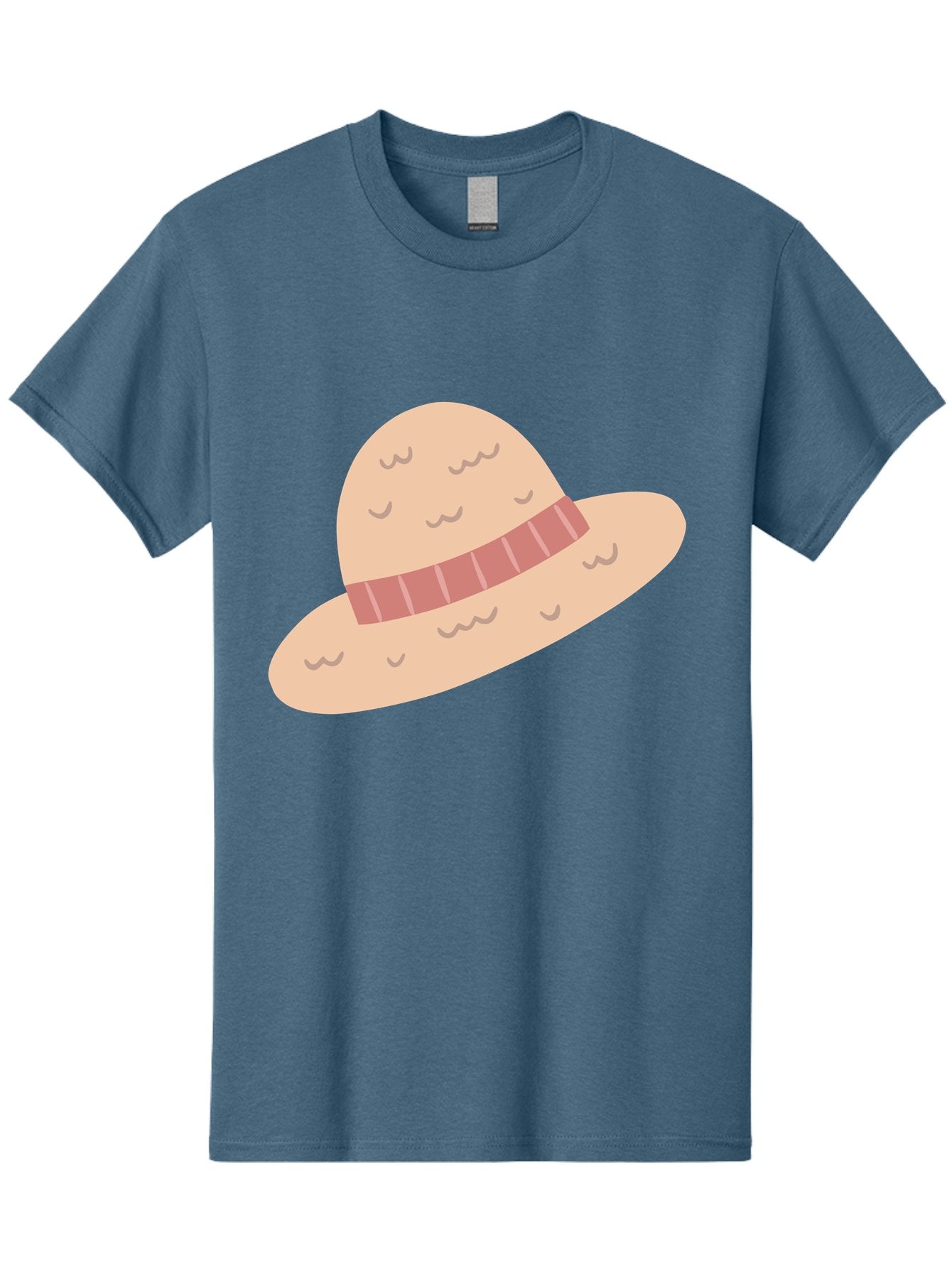 Straw-Hat Men'S Graphic Tee, 100% Cotton, Comfortable Casual Summer Wear, Machine Washable, Straw Hat With Ribbon Band, Summer Hat, Beachwear Fashion, Bohemian Style, Stylish Accessory, Outdoor Gear Aac118 11