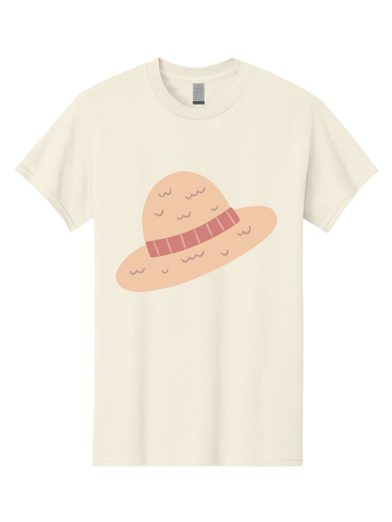 Straw-Hat Men'S Graphic Tee, 100% Cotton, Comfortable Casual Summer Wear, Machine Washable, Straw Hat With Ribbon Band, Summer Hat, Beachwear Fashion, Bohemian Style, Stylish Accessory, Outdoor Gear Aac118