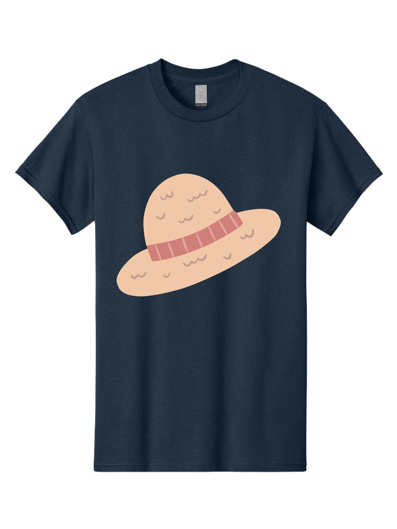 Straw-Hat Men'S Graphic Tee, 100% Cotton, Comfortable Casual Summer Wear, Machine Washable, Straw Hat With Ribbon Band, Summer Hat, Beachwear Fashion, Bohemian Style, Stylish Accessory, Outdoor Gear Aac118 3