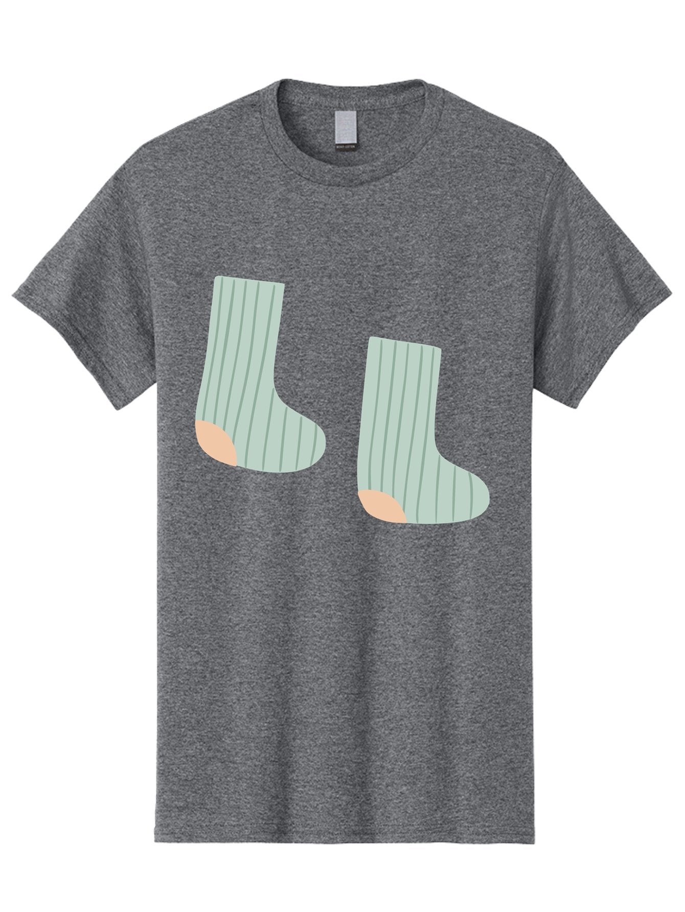 Striped-Socks Men'S Graphic Tee, 100% Cotton, Comfortable Casual Summer Wear, Machine Washable, Striped Socks, Matching Socks, Casual Footwear, Comfortable Clothing, Fashion Accessories, Clothing Details Aac119 3