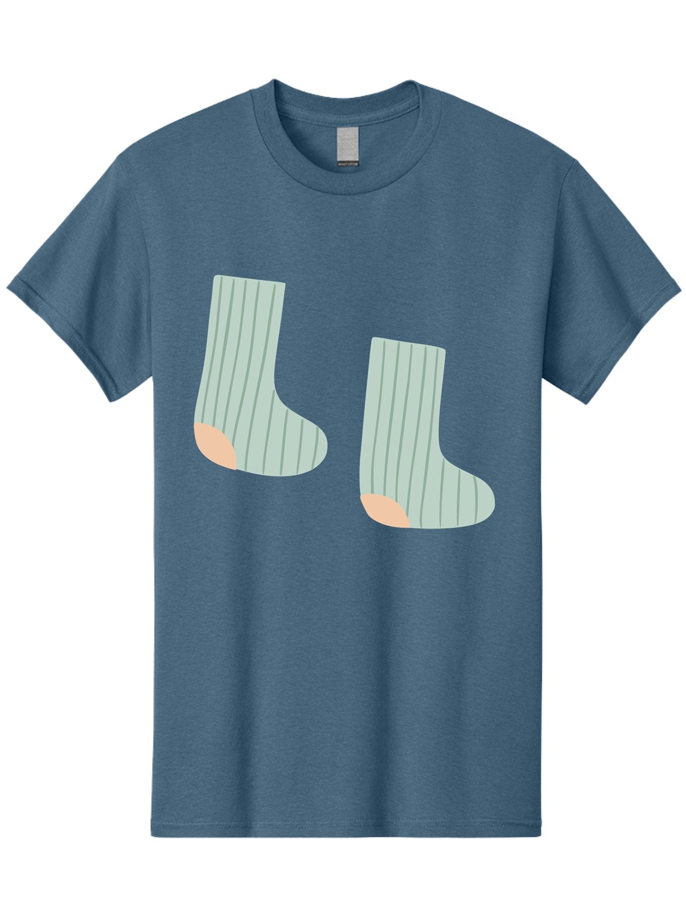 Striped-Socks Men'S Graphic Tee, 100% Cotton, Comfortable Casual Summer Wear, Machine Washable, Striped Socks, Matching Socks, Casual Footwear, Comfortable Clothing, Fashion Accessories, Clothing Details Aac119