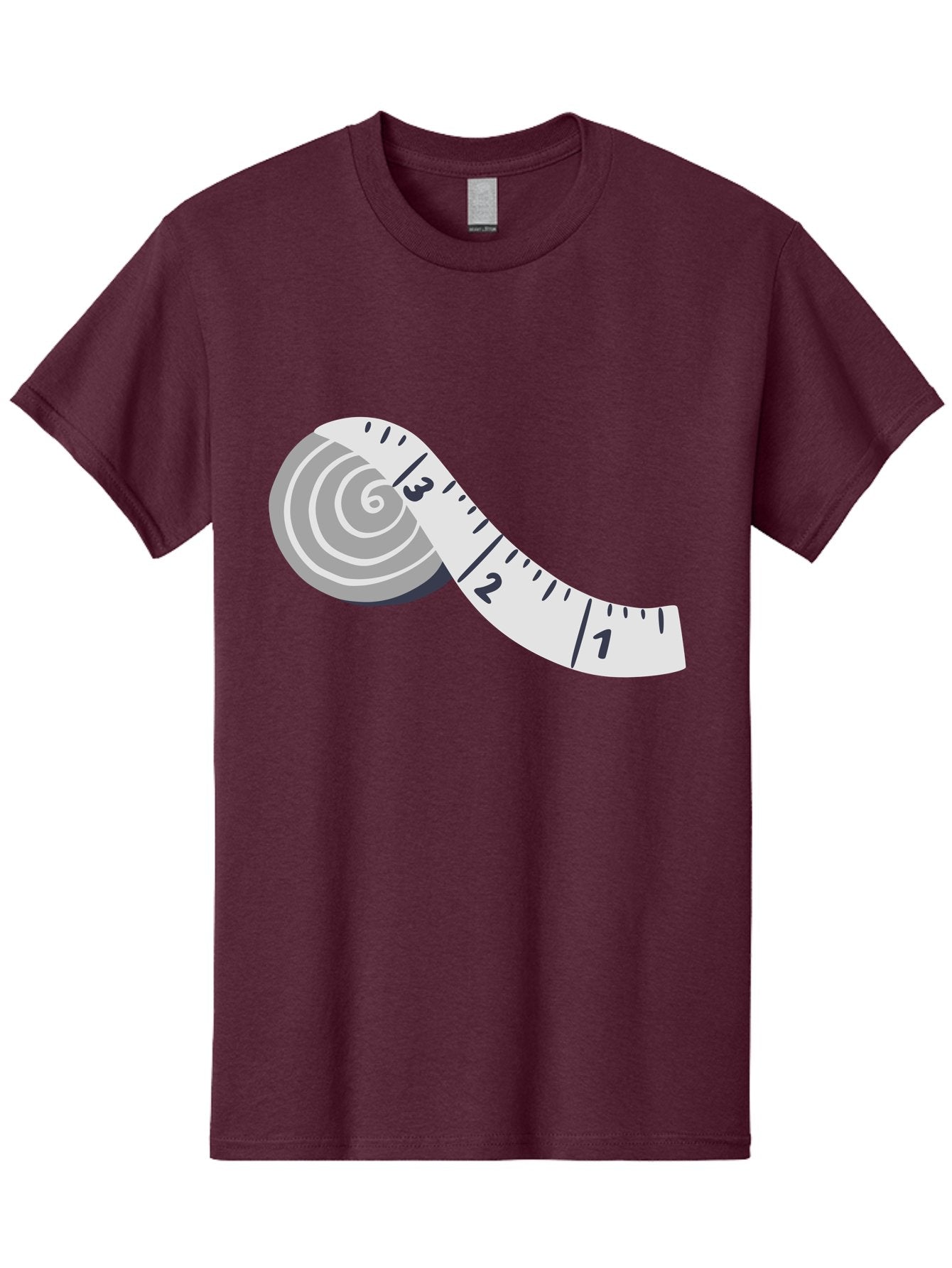 Tape-Measure Men'S Graphic Tee, 100% Cotton, Comfortable Casual Summer Wear, Machine Washable, Tape Measure, Measuring Tape, Flexible Ruler, Measurement Tool, Sewing, Crafting, Diy, Body Measurement, Weight Loss Aac122