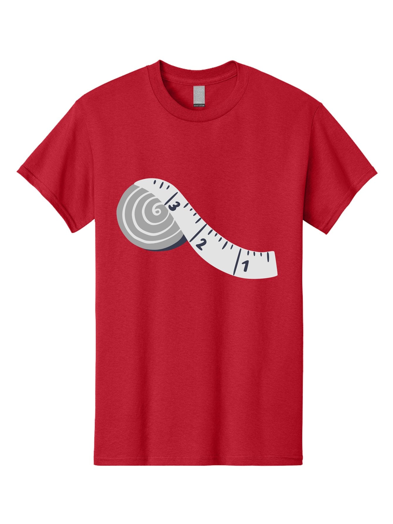 Tape-Measure Men'S Graphic Tee, 100% Cotton, Comfortable Casual Summer Wear, Machine Washable, Tape Measure, Measuring Tape, Flexible Ruler, Measurement Tool, Sewing, Crafting, Diy, Body Measurement, Weight Loss Aac122