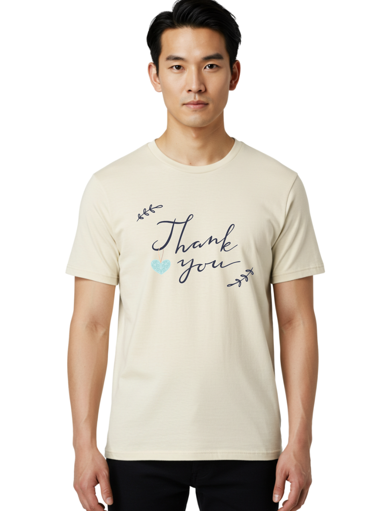 Thank-You-1 Men'S Graphic Tee, 100% Cotton, Comfortable Casual Summer Wear, Machine Washable, Thank You Message, Gratitude, Appreciation, Heart Symbol, Love, Kindness, Positive Vibes, Sweet Gesture, Purple Script, Glittery Heart Aac124 8
