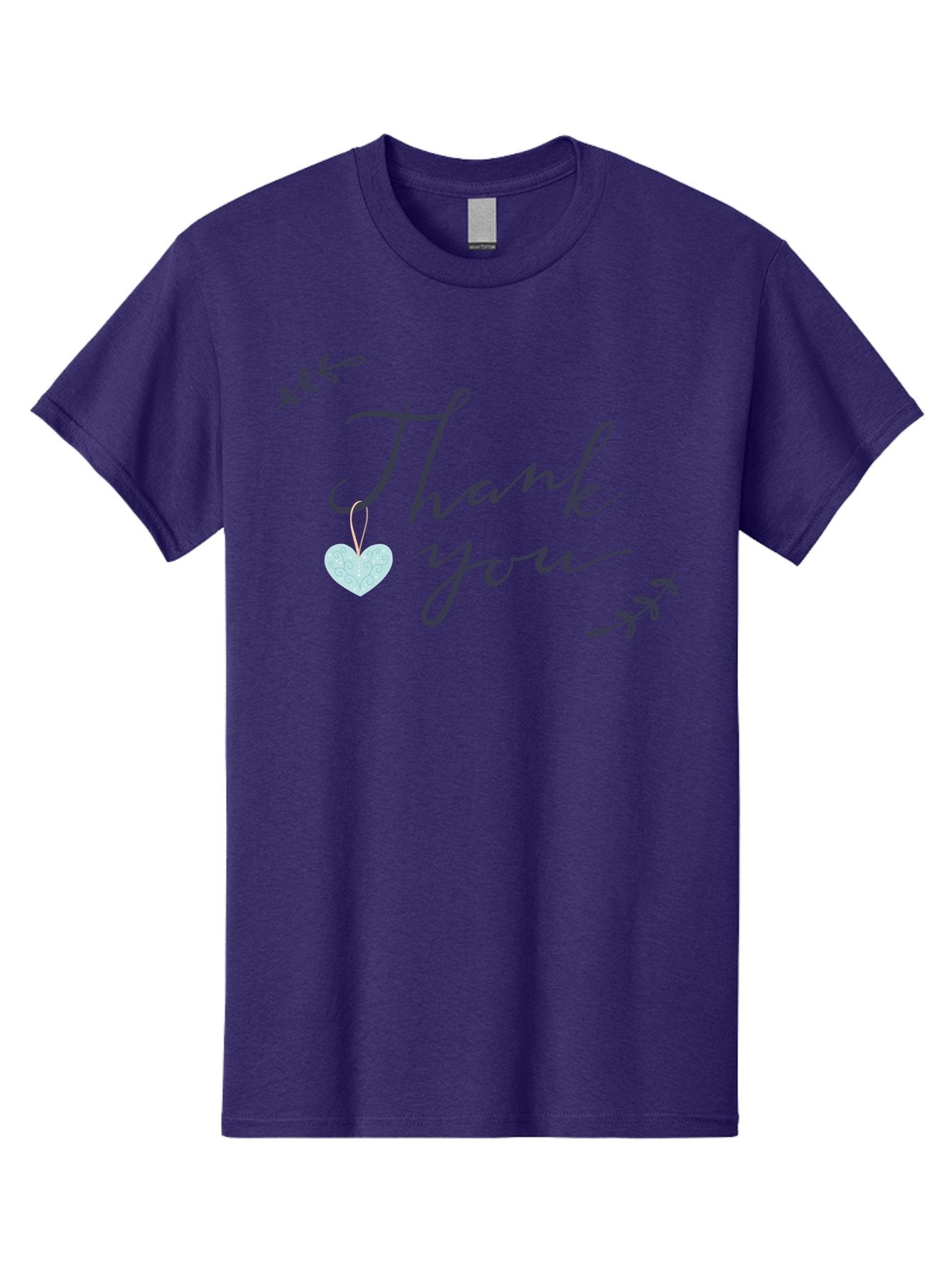 Thank-You-1 Men'S Graphic Tee, 100% Cotton, Comfortable Casual Summer Wear, Machine Washable, Thank You Message, Gratitude, Appreciation, Heart Symbol, Love, Kindness, Positive Vibes, Sweet Gesture, Purple Script, Glittery Heart Aac124 6