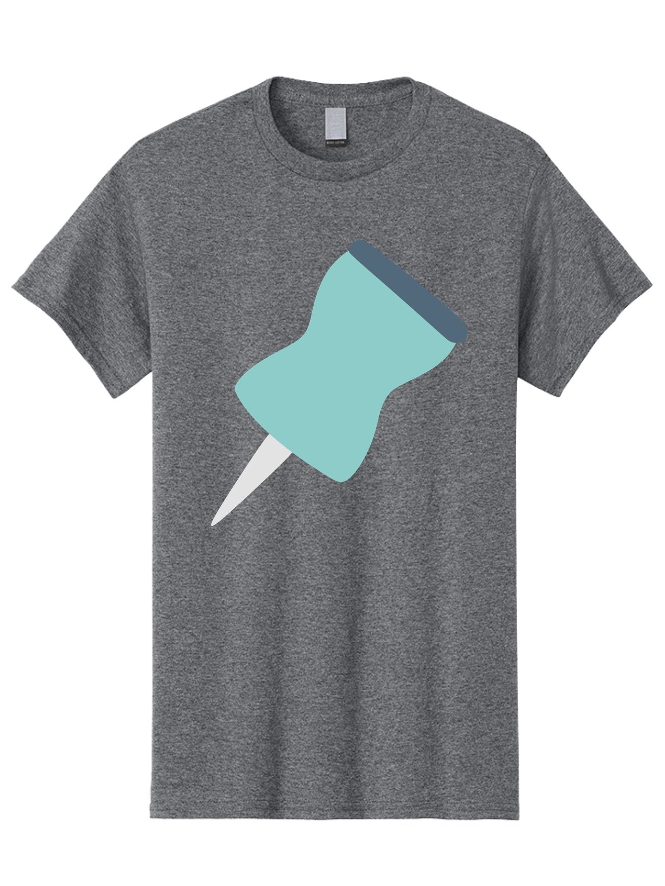 Thumbtack Men'S Graphic Tee, 100% Cotton, Comfortable Casual Summer Wear, Machine Washable, Thumbtack, Office Supplies, Stationary, Office Organization, Desk Accessories, Push Pin, Colorful Design, Modern Illustration Aac128