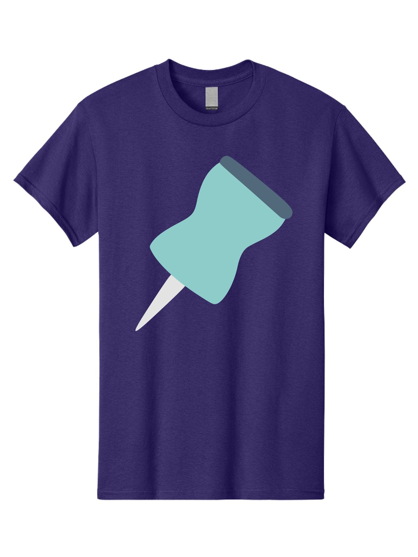 Thumbtack Men'S Graphic Tee, 100% Cotton, Comfortable Casual Summer Wear, Machine Washable, Thumbtack, Office Supplies, Stationary, Office Organization, Desk Accessories, Push Pin, Colorful Design, Modern Illustration Aac128