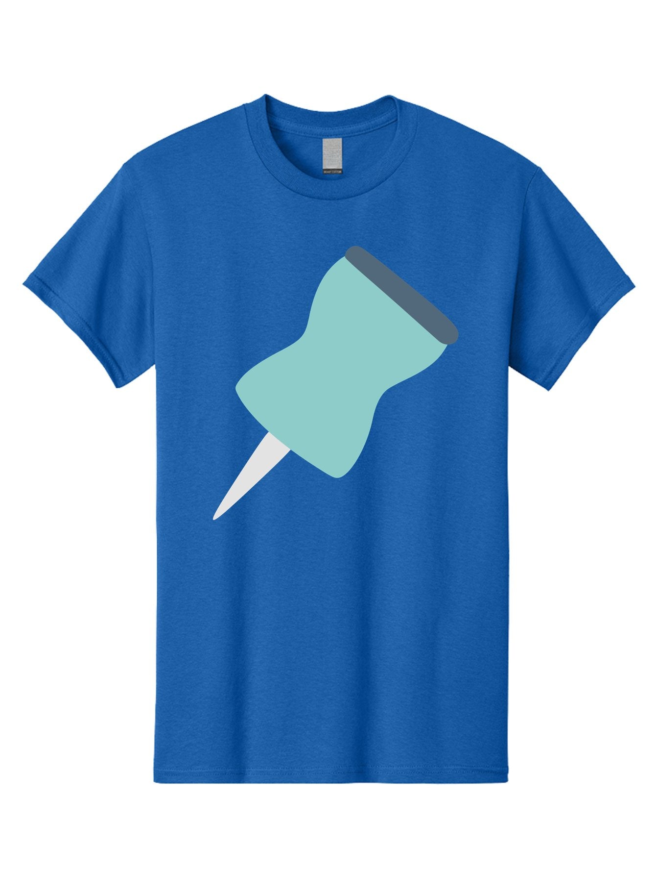 Thumbtack Men'S Graphic Tee, 100% Cotton, Comfortable Casual Summer Wear, Machine Washable, Thumbtack, Office Supplies, Stationary, Office Organization, Desk Accessories, Push Pin, Colorful Design, Modern Illustration Aac128 13