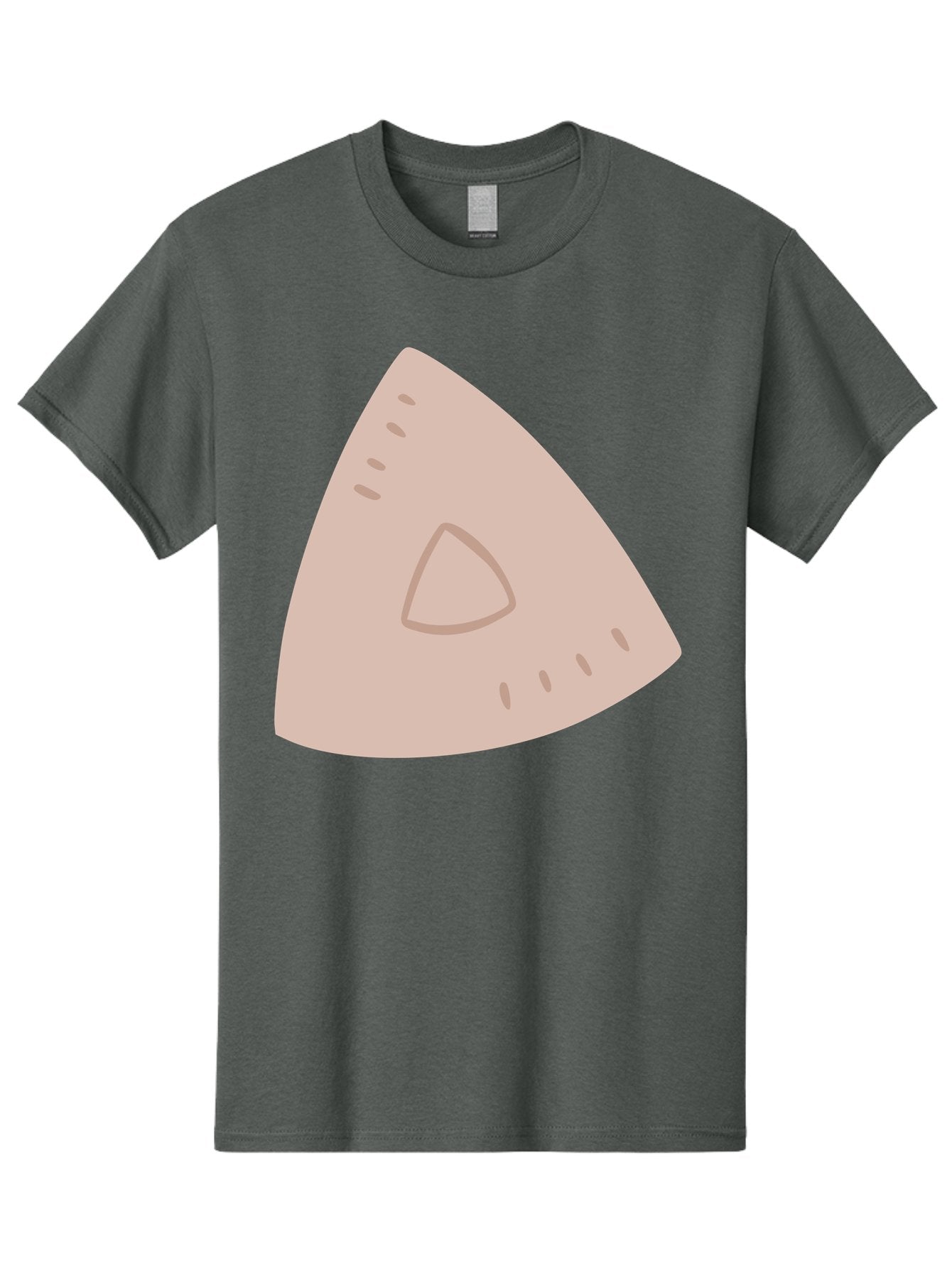 Triangle Men'S Graphic Tee, 100% Cotton, Comfortable Casual Summer Wear, Machine Washable, Tricorn Hat, Pirate Hat, Historical Fashion, 18Th Century Style, Cartoon Illustration, Minimalist Design, Simple Shapes, Muted Colors, Vintage Accessory Aac129