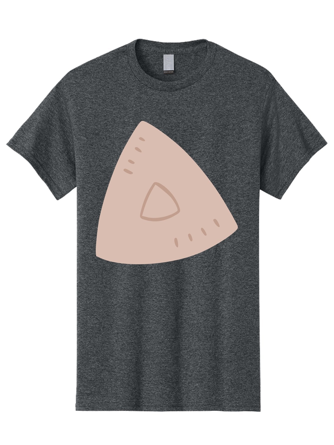 Triangle Men'S Graphic Tee, 100% Cotton, Comfortable Casual Summer Wear, Machine Washable, Tricorn Hat, Pirate Hat, Historical Fashion, 18Th Century Style, Cartoon Illustration, Minimalist Design, Simple Shapes, Muted Colors, Vintage Accessory Aac129 3