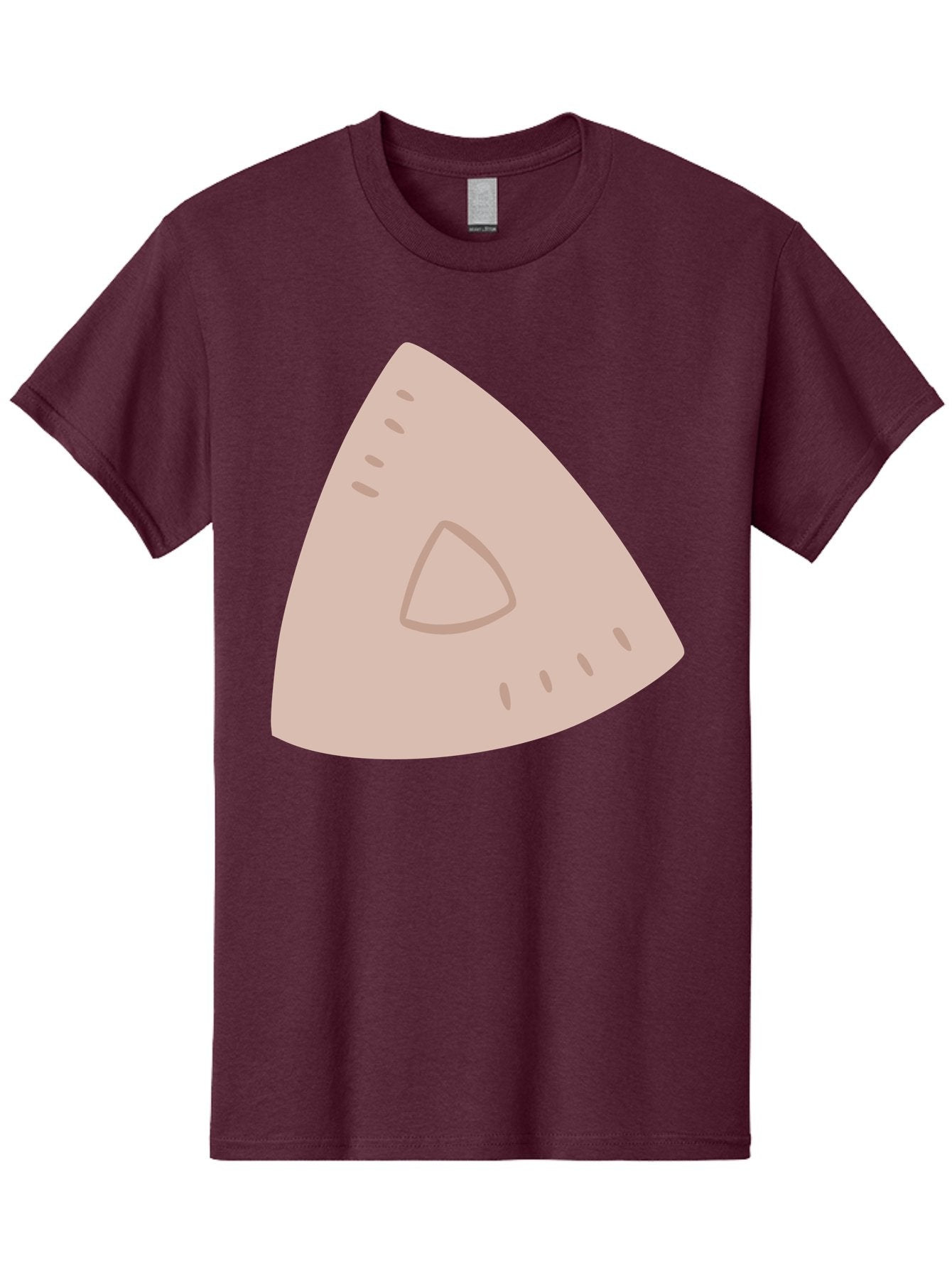 Triangle Men'S Graphic Tee, 100% Cotton, Comfortable Casual Summer Wear, Machine Washable, Tricorn Hat, Pirate Hat, Historical Fashion, 18Th Century Style, Cartoon Illustration, Minimalist Design, Simple Shapes, Muted Colors, Vintage Accessory Aac129 5