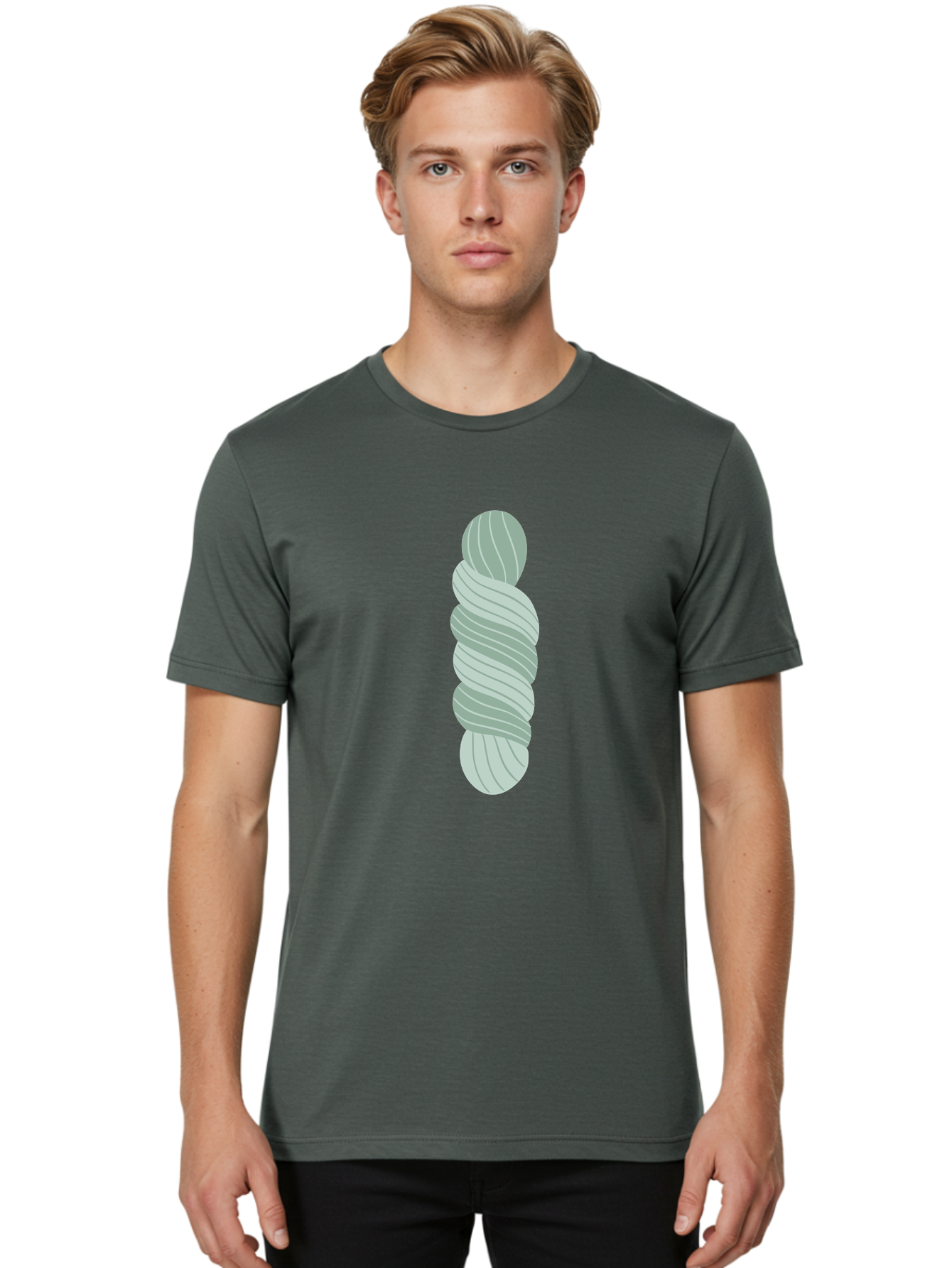 Twisted-Object Men'S Graphic Tee, 100% Cotton, Comfortable Casual Summer Wear, Machine Washable, Twisted Shape, Abstract Design, 3D Illustration, Spiral Pattern, Twisted Form, Modern Art, Digital Graphic, Abstract Shape Aac130 20