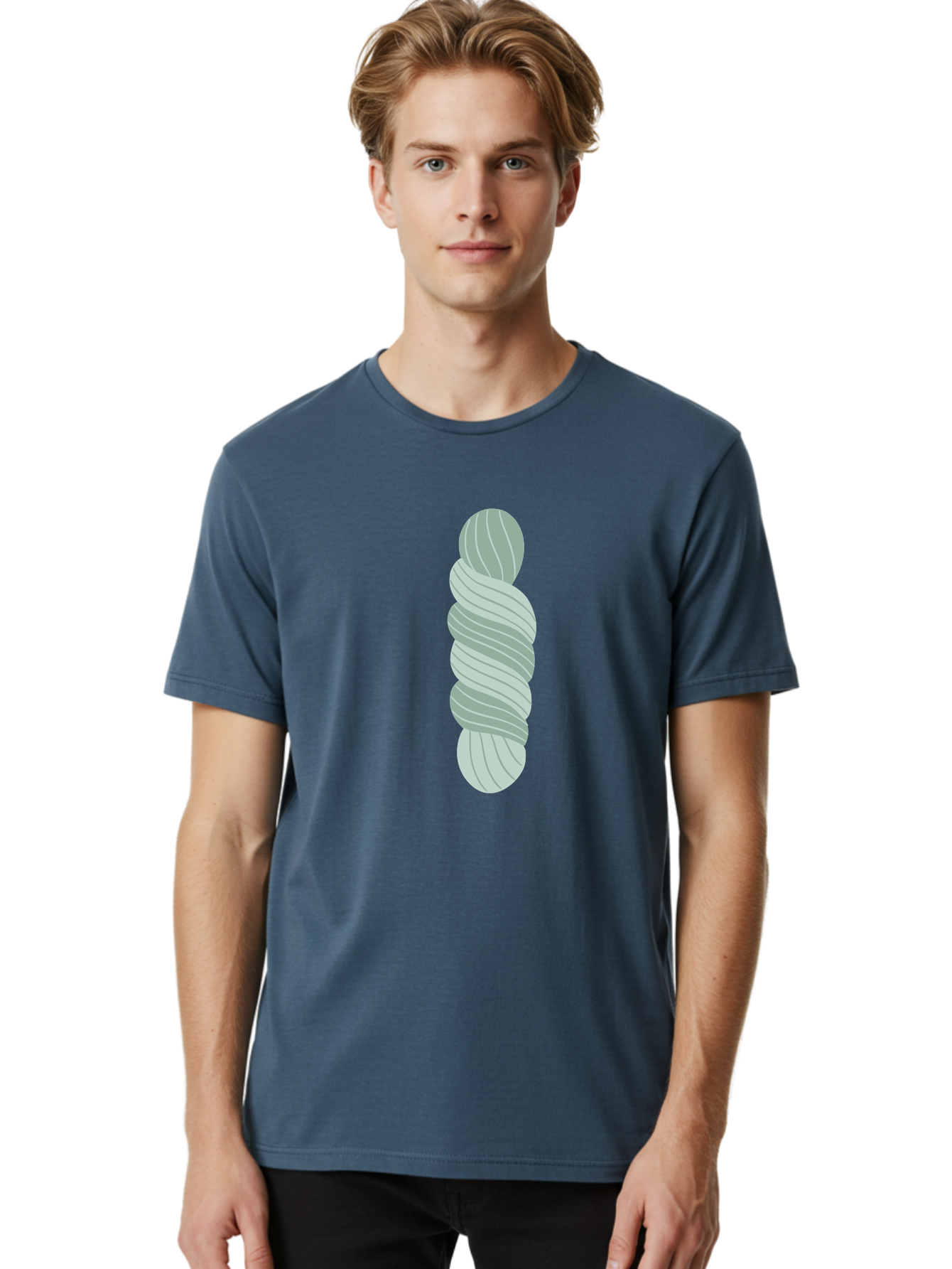 Twisted-Object Men'S Graphic Tee, 100% Cotton, Comfortable Casual Summer Wear, Machine Washable, Twisted Shape, Abstract Design, 3D Illustration, Spiral Pattern, Twisted Form, Modern Art, Digital Graphic, Abstract Shape Aac130 12