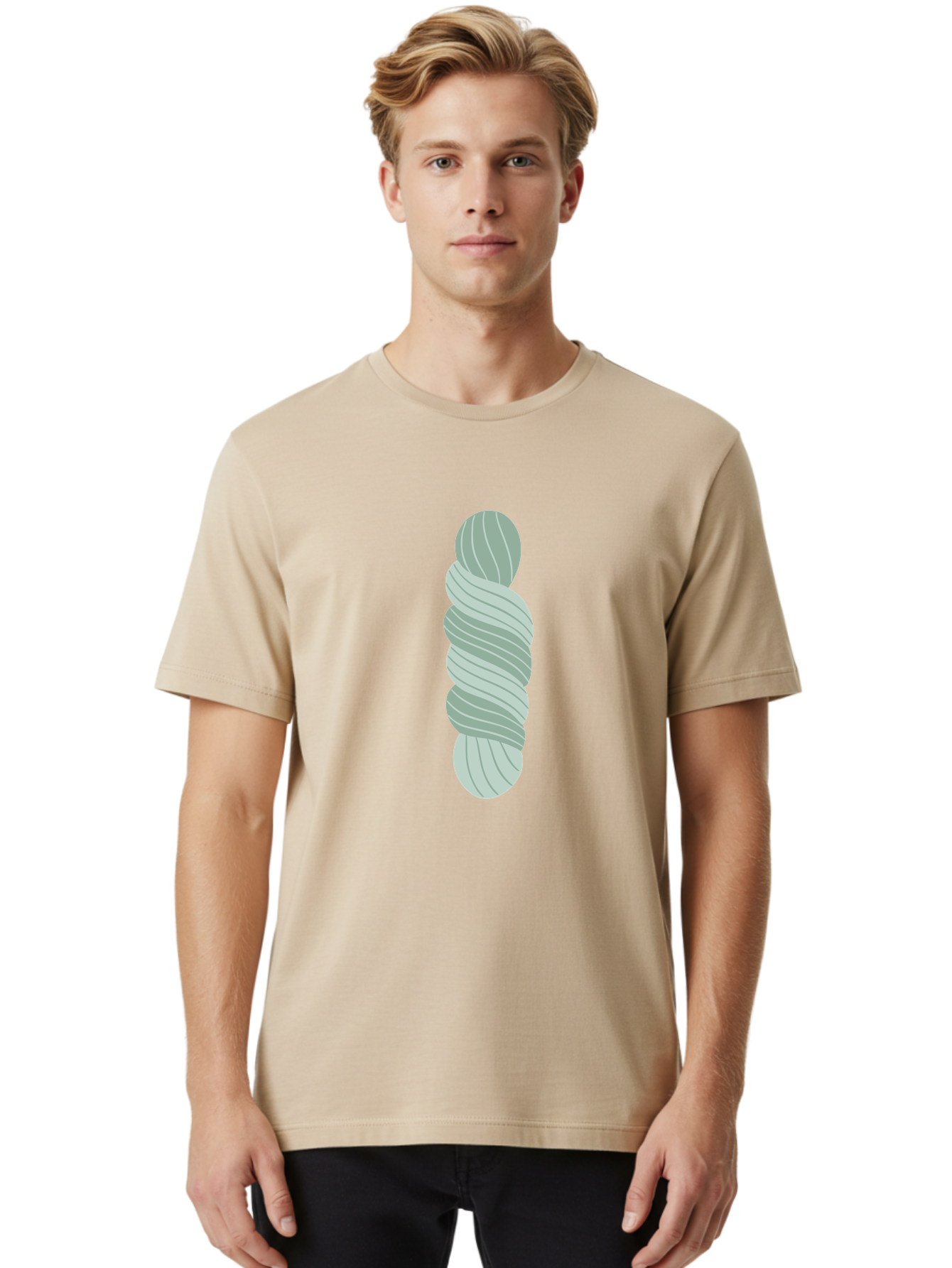 Twisted-Object Men'S Graphic Tee, 100% Cotton, Comfortable Casual Summer Wear, Machine Washable, Twisted Shape, Abstract Design, 3D Illustration, Spiral Pattern, Twisted Form, Modern Art, Digital Graphic, Abstract Shape Aac130 6