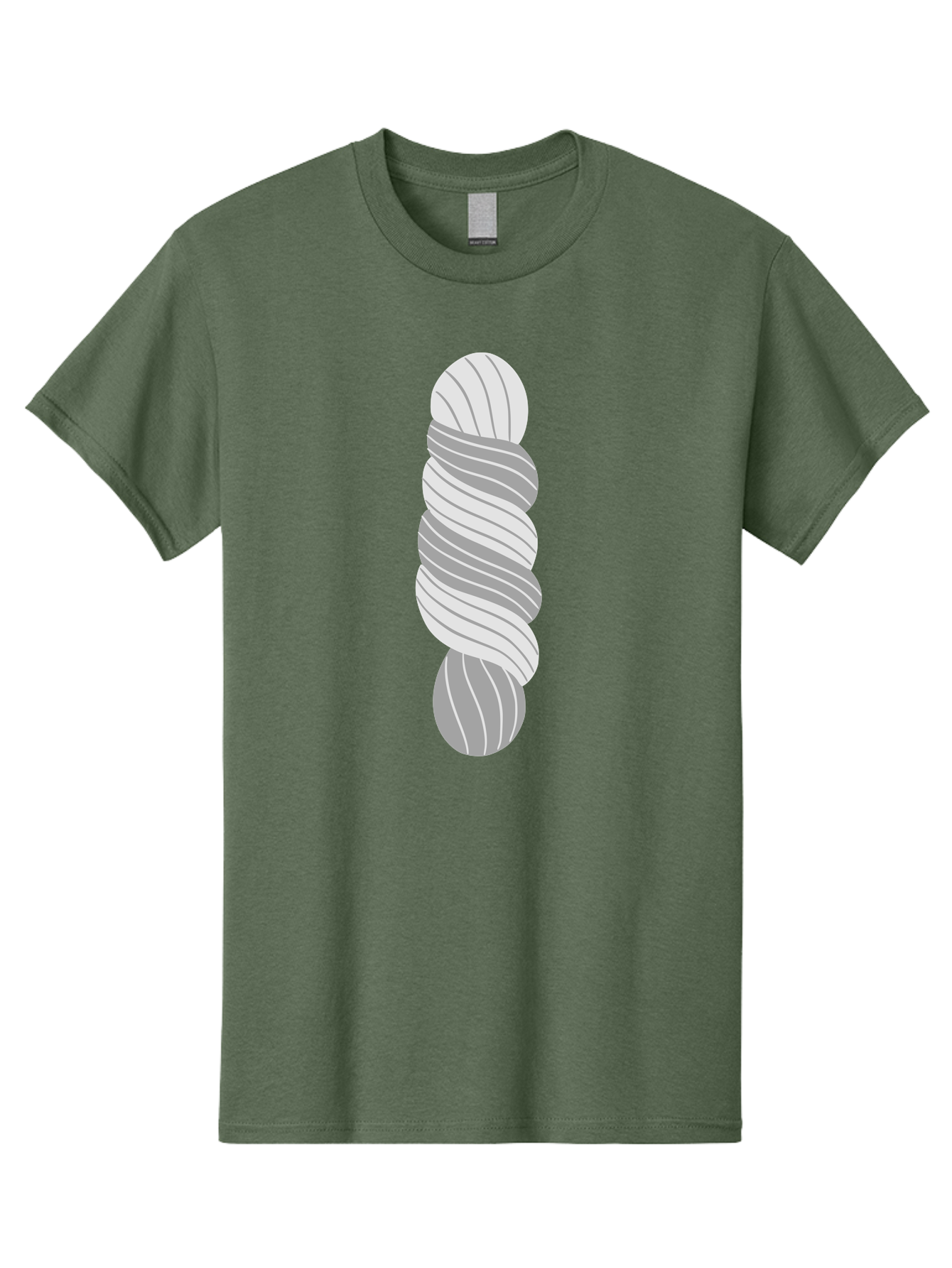 Twisted-Rope Men'S Graphic Tee, 100% Cotton, Comfortable Casual Summer Wear, Machine Washable, Twisted Yarn, Knitting Material, Gray And White Yarn, Crafting Supplies, Textile Art, Creative Hobbies, Diy Projects, Handmade Crafts Aac131 29