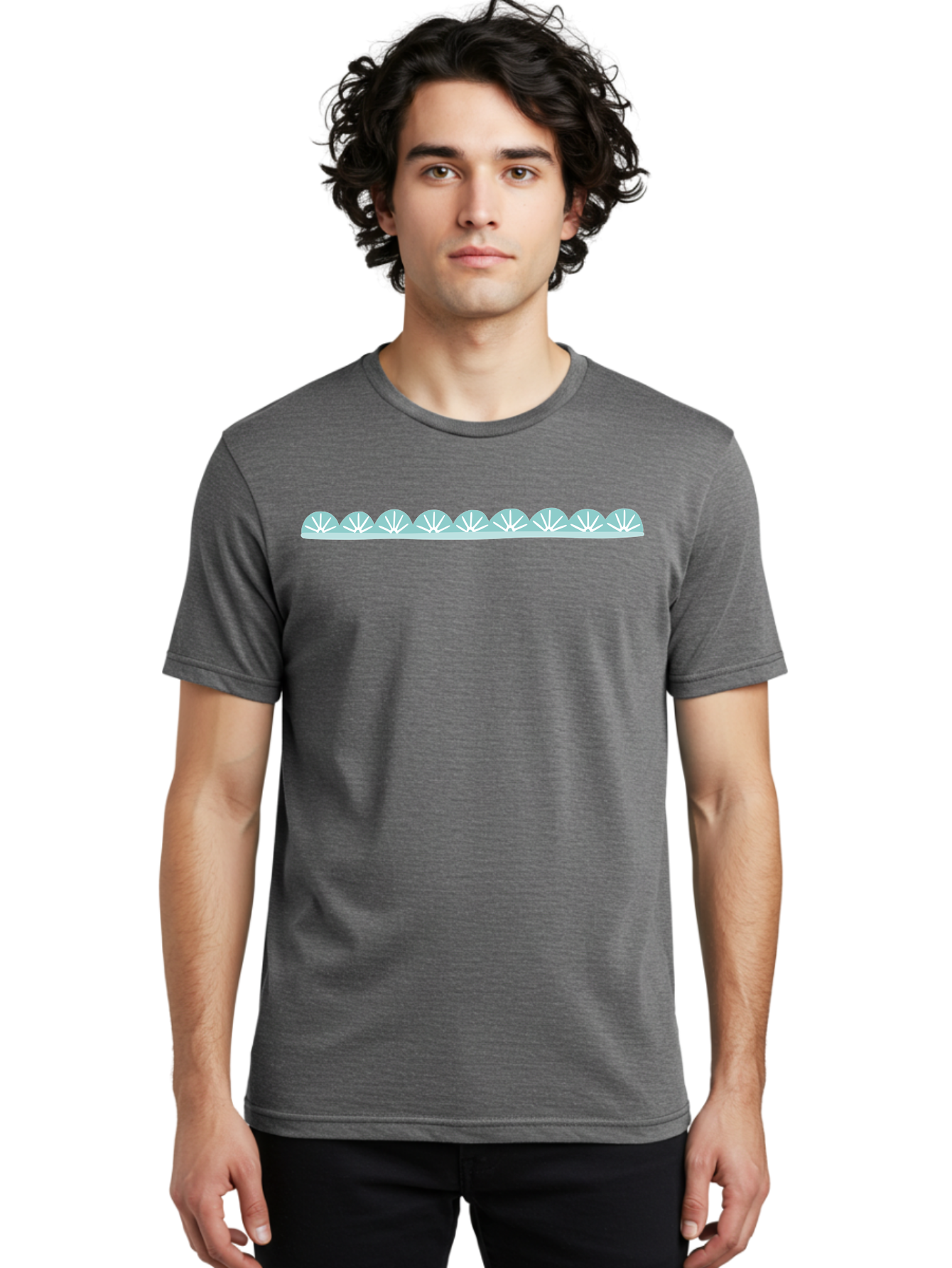 Umbrellas Men'S Graphic Tee, 100% Cotton, Comfortable Casual Summer Wear, Machine Washable, White Seashells, Shell Pattern, Ocean-Inspired Design, Coastal Decor, Beachy Vibe, Simple Illustration, Graphic Element Aac132 18