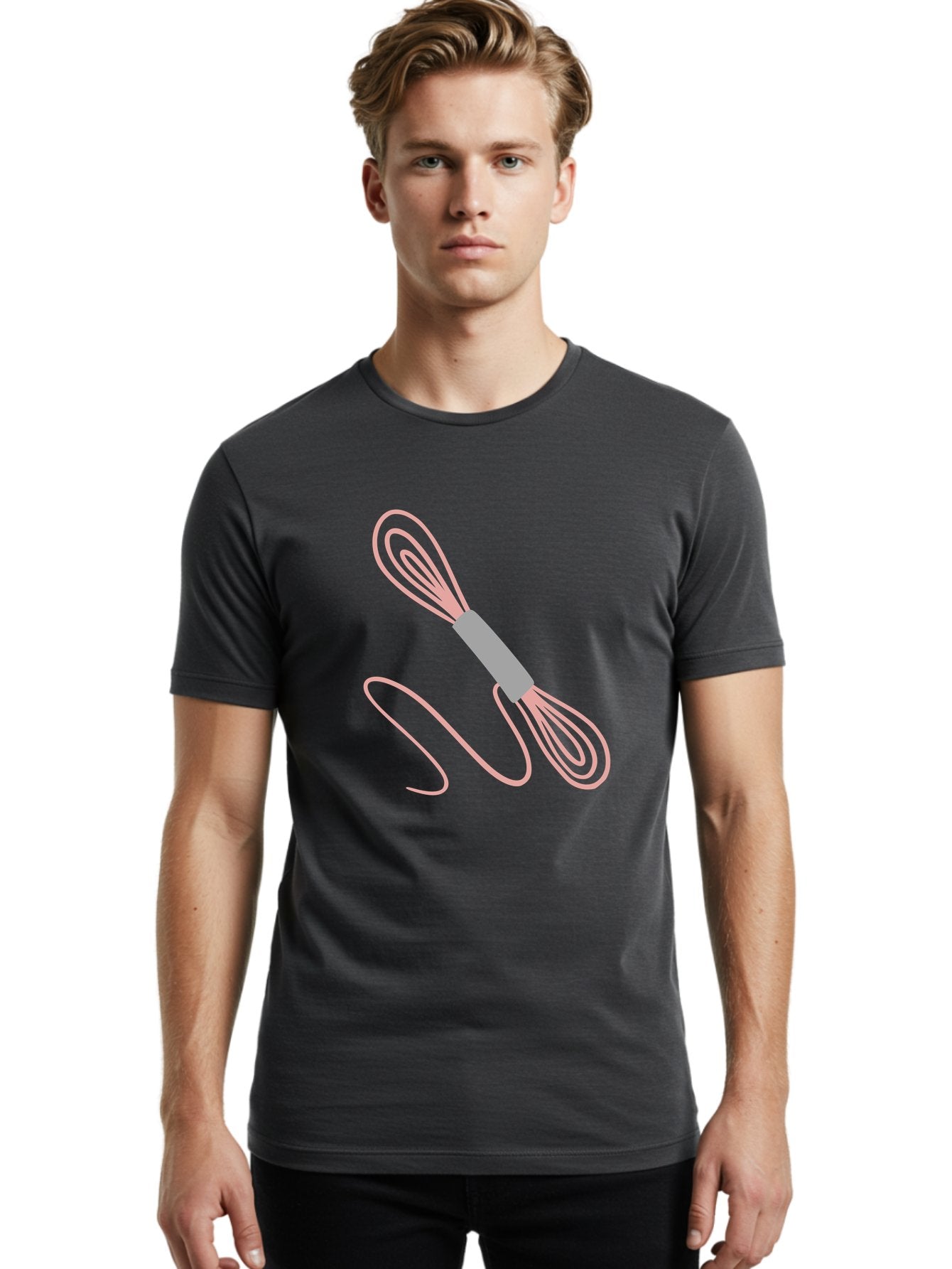 Whisk Men'S Graphic Tee, 100% Cotton, Comfortable Casual Summer Wear, Machine Washable, Cooking Utensils, Kitchen Tools, Whisk Design, Creative Graphics, Pastel Colors, Kitchenware, Cooking Essentials Aac133 24
