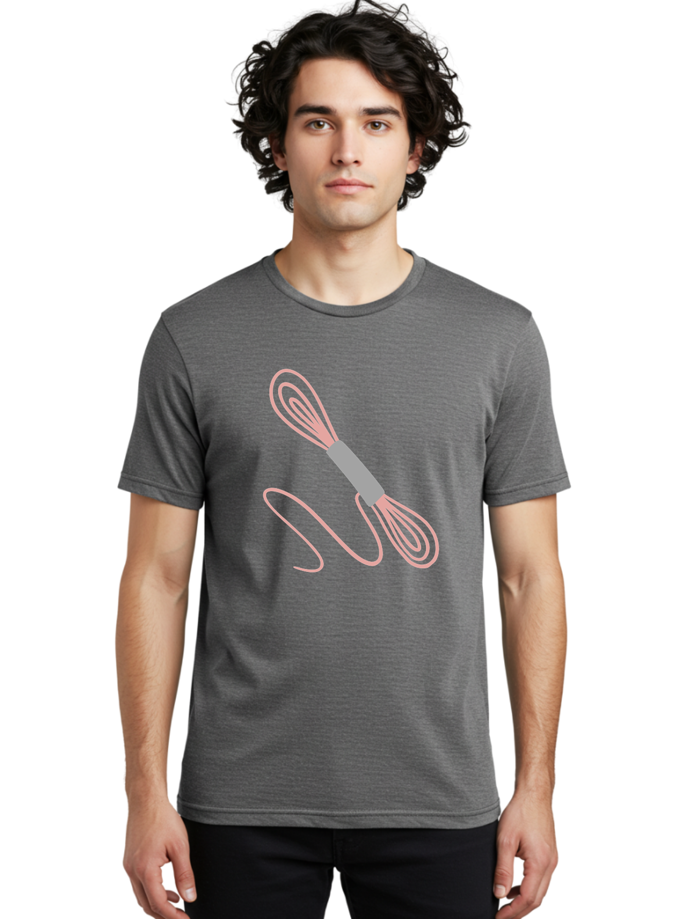 Whisk Men'S Graphic Tee, 100% Cotton, Comfortable Casual Summer Wear, Machine Washable, Cooking Utensils, Kitchen Tools, Whisk Design, Creative Graphics, Pastel Colors, Kitchenware, Cooking Essentials Aac133 30