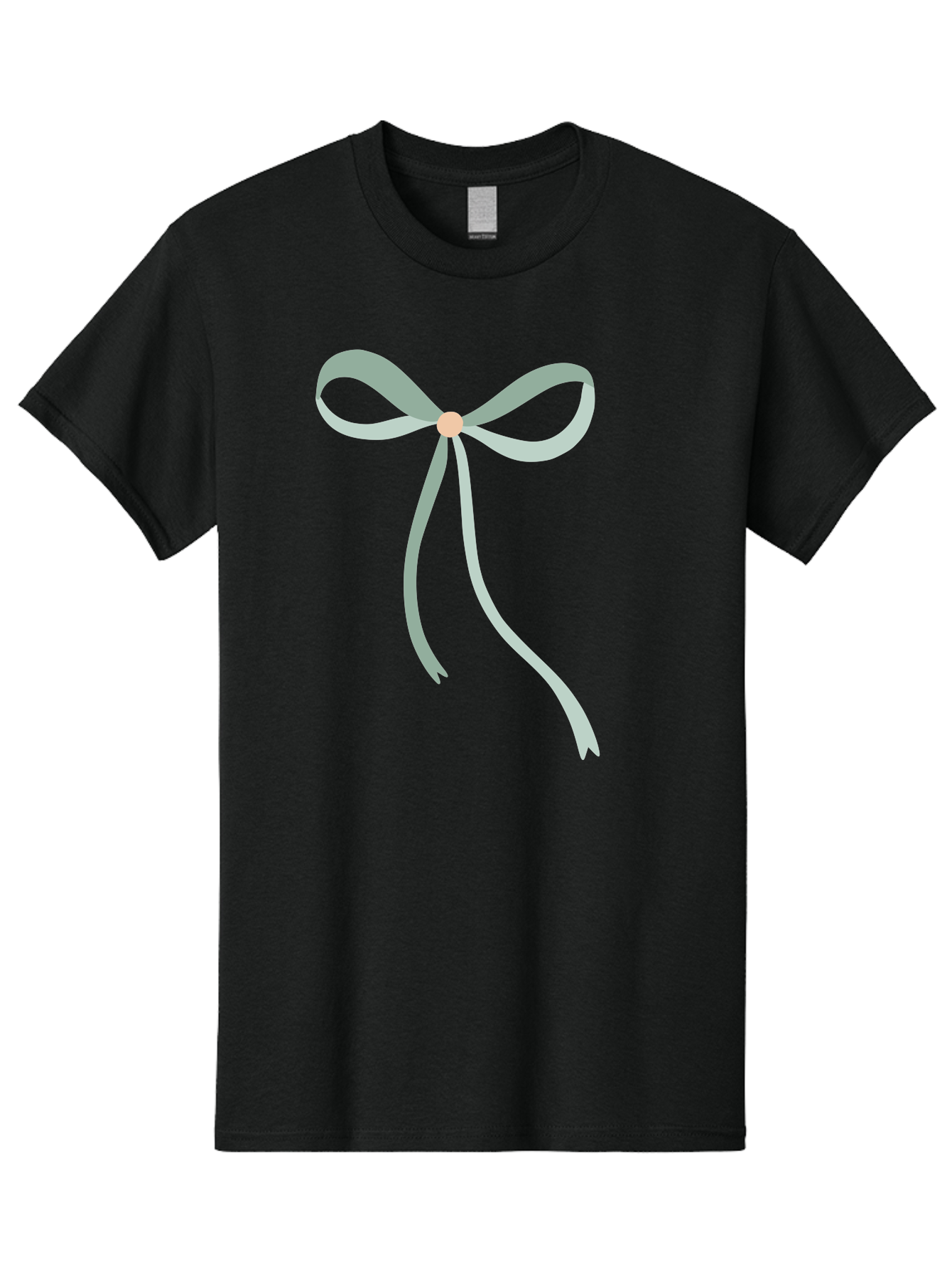 White-Bow Men'S Graphic Tee, 100% Cotton, Comfortable Casual Summer Wear, Machine Washable, Grey Ribbon, Bow Decoration, Gift Wrapping, Celebratory Decor, Party Favors, Elegant Design, Soft Pastel, Minimalist Style Aac134 25