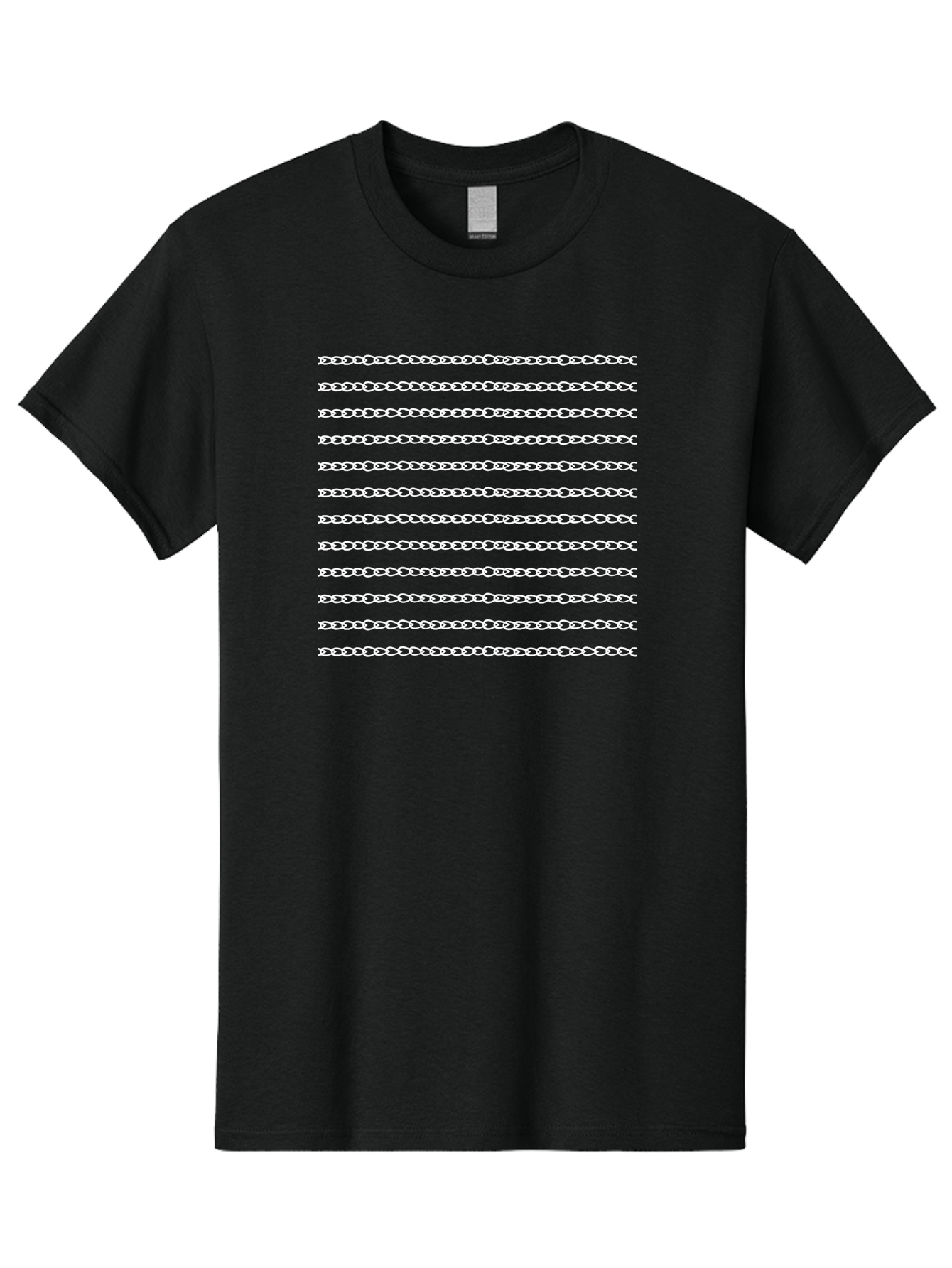 White-Chain-Pattern Men'S Graphic Tee, 100% Cotton, Comfortable Casual Summer Wear, Machine Washable, Chain Link Pattern, Seamless Texture, White Background, Subtle Design, Minimalist Aesthetic, Repeating Motif, Decorative Element, Aac135
