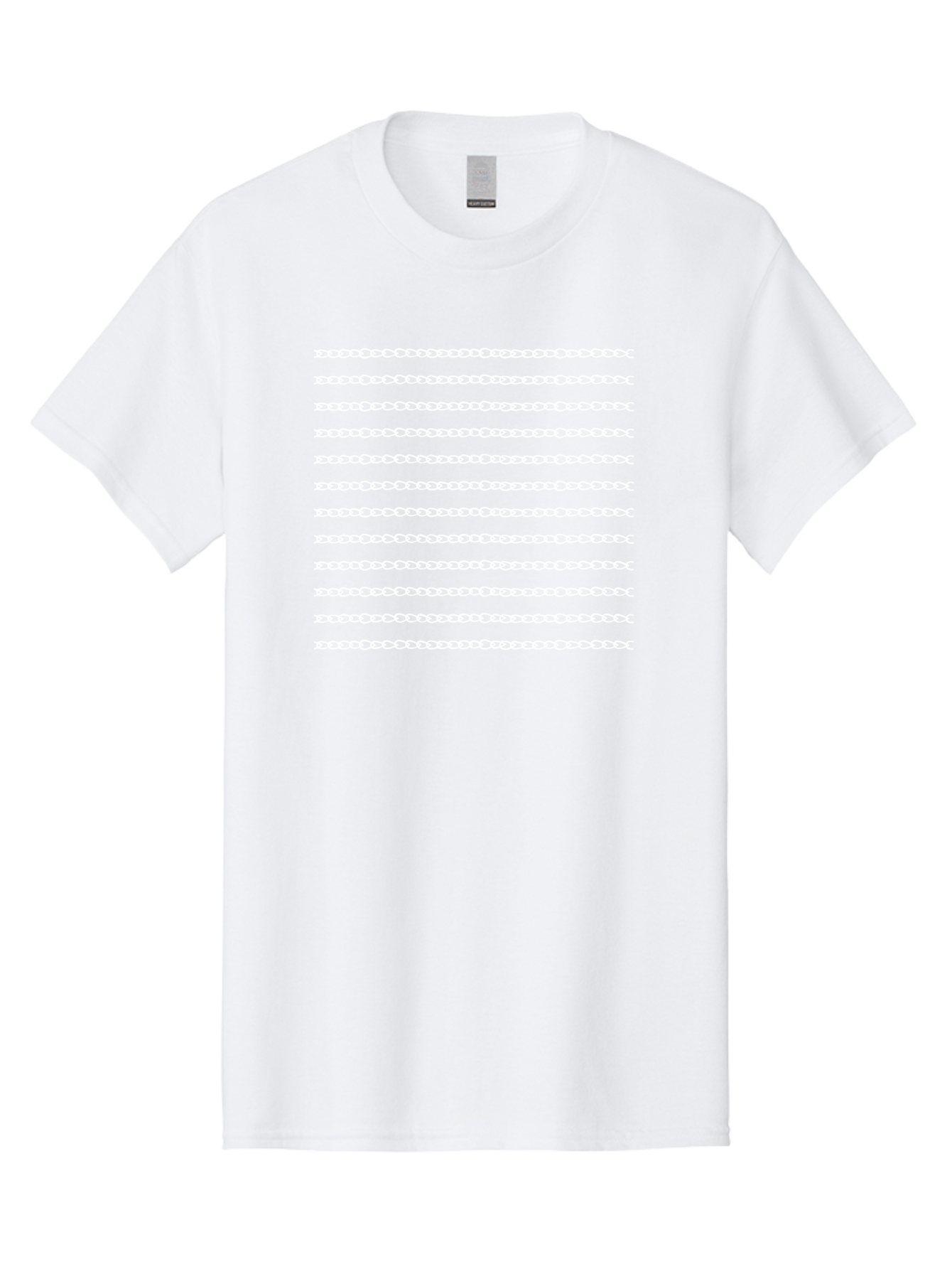 White-Chain-Pattern Men'S Graphic Tee, 100% Cotton, Comfortable Casual Summer Wear, Machine Washable, Chain Link Pattern, Seamless Texture, White Background, Subtle Design, Minimalist Aesthetic, Repeating Motif, Decorative Element, Aac135 25