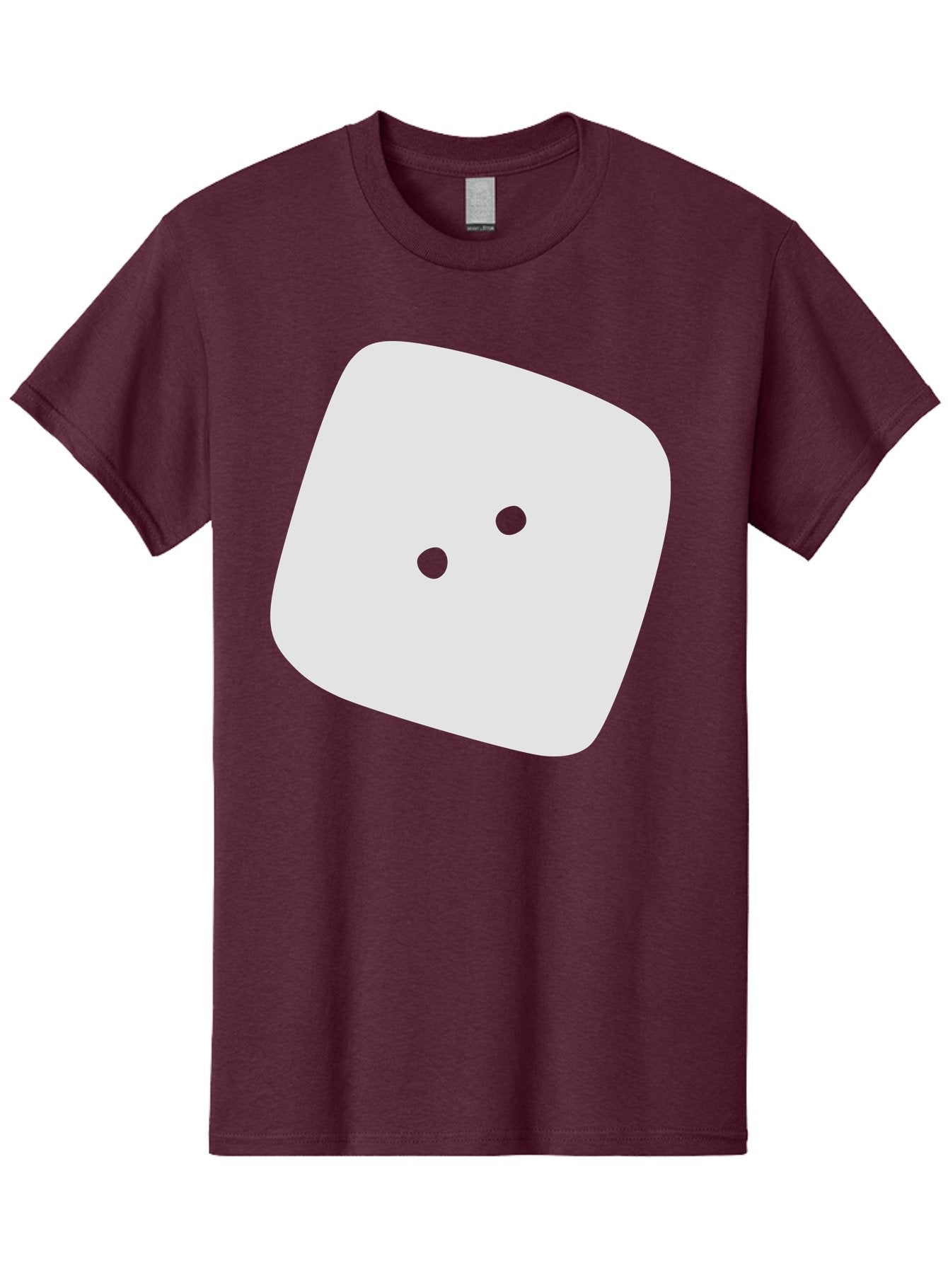 White-Rounded-Square-With-Two-Green-Dots Men'S Graphic Tee, 100% Cotton, Comfortable Casual Summer Wear, Machine Washable, Simple Smiley Face, Minimalist Design, Cute Emoji, Rounded Square Shape, Green Dots, Friendly Expression, Digital Icon, Aac137 11