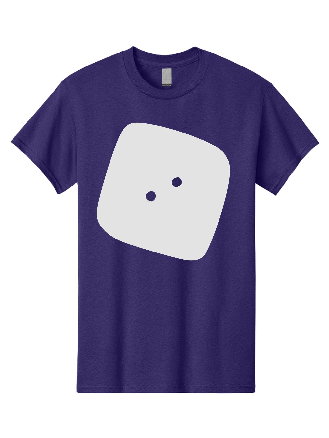 White-Rounded-Square-With-Two-Green-Dots Men'S Graphic Tee, 100% Cotton, Comfortable Casual Summer Wear, Machine Washable, Simple Smiley Face, Minimalist Design, Cute Emoji, Rounded Square Shape, Green Dots, Friendly Expression, Digital Icon, Aac137 9