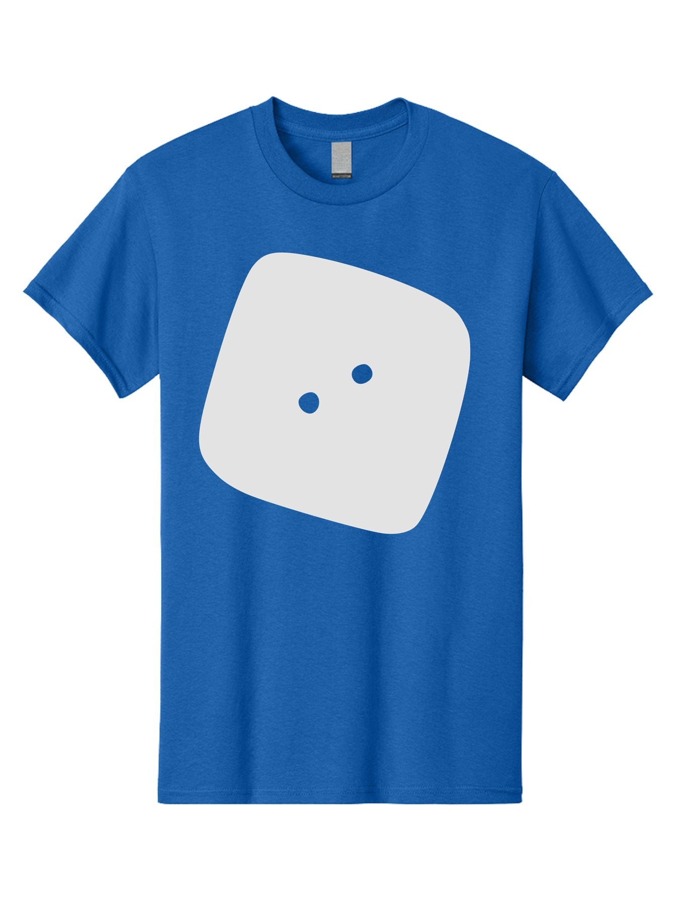 White-Rounded-Square-With-Two-Green-Dots Men'S Graphic Tee, 100% Cotton, Comfortable Casual Summer Wear, Machine Washable, Simple Smiley Face, Minimalist Design, Cute Emoji, Rounded Square Shape, Green Dots, Friendly Expression, Digital Icon, Aac137 14