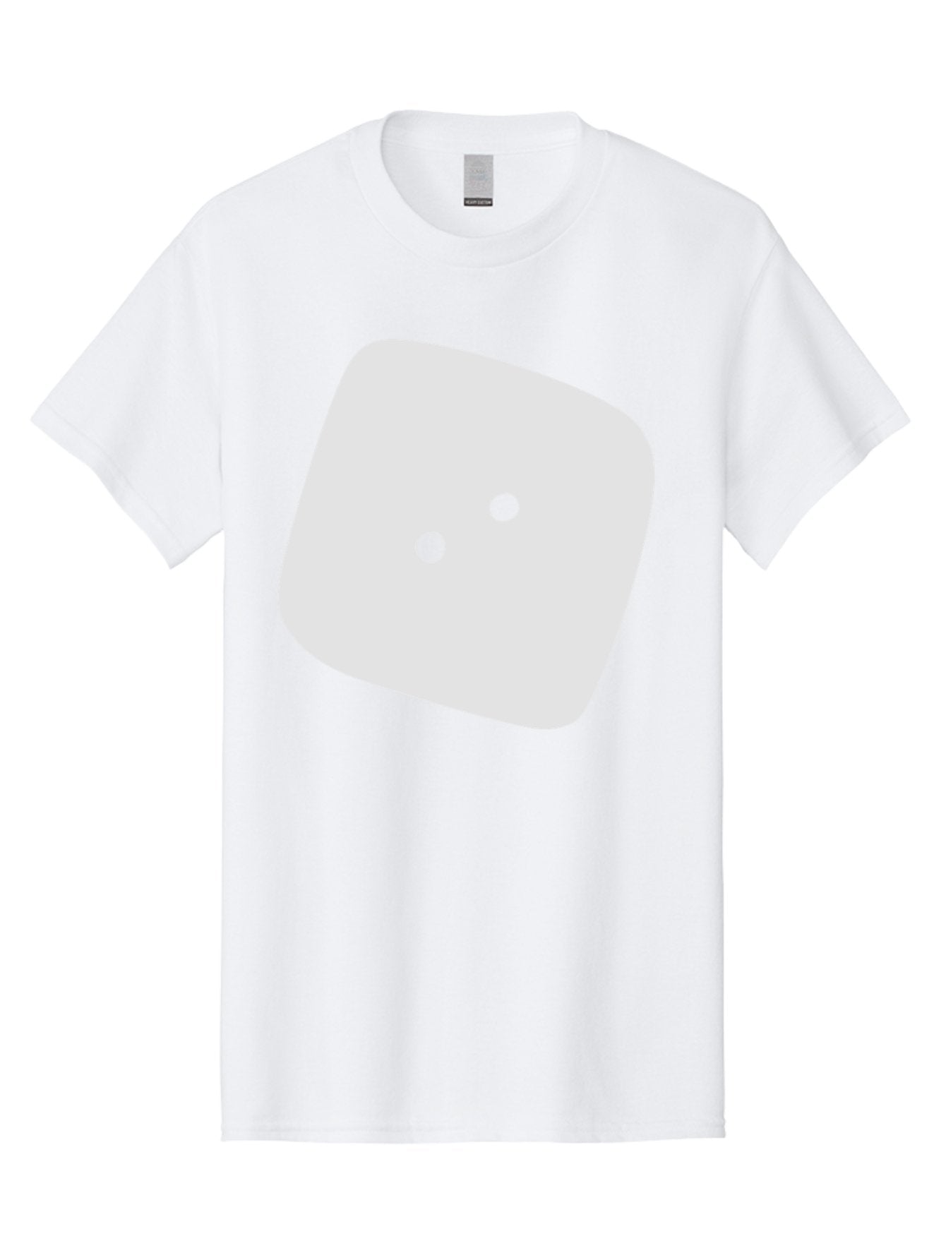 White-Rounded-Square-With-Two-Green-Dots Men'S Graphic Tee, 100% Cotton, Comfortable Casual Summer Wear, Machine Washable, Simple Smiley Face, Minimalist Design, Cute Emoji, Rounded Square Shape, Green Dots, Friendly Expression, Digital Icon, Aac137 7