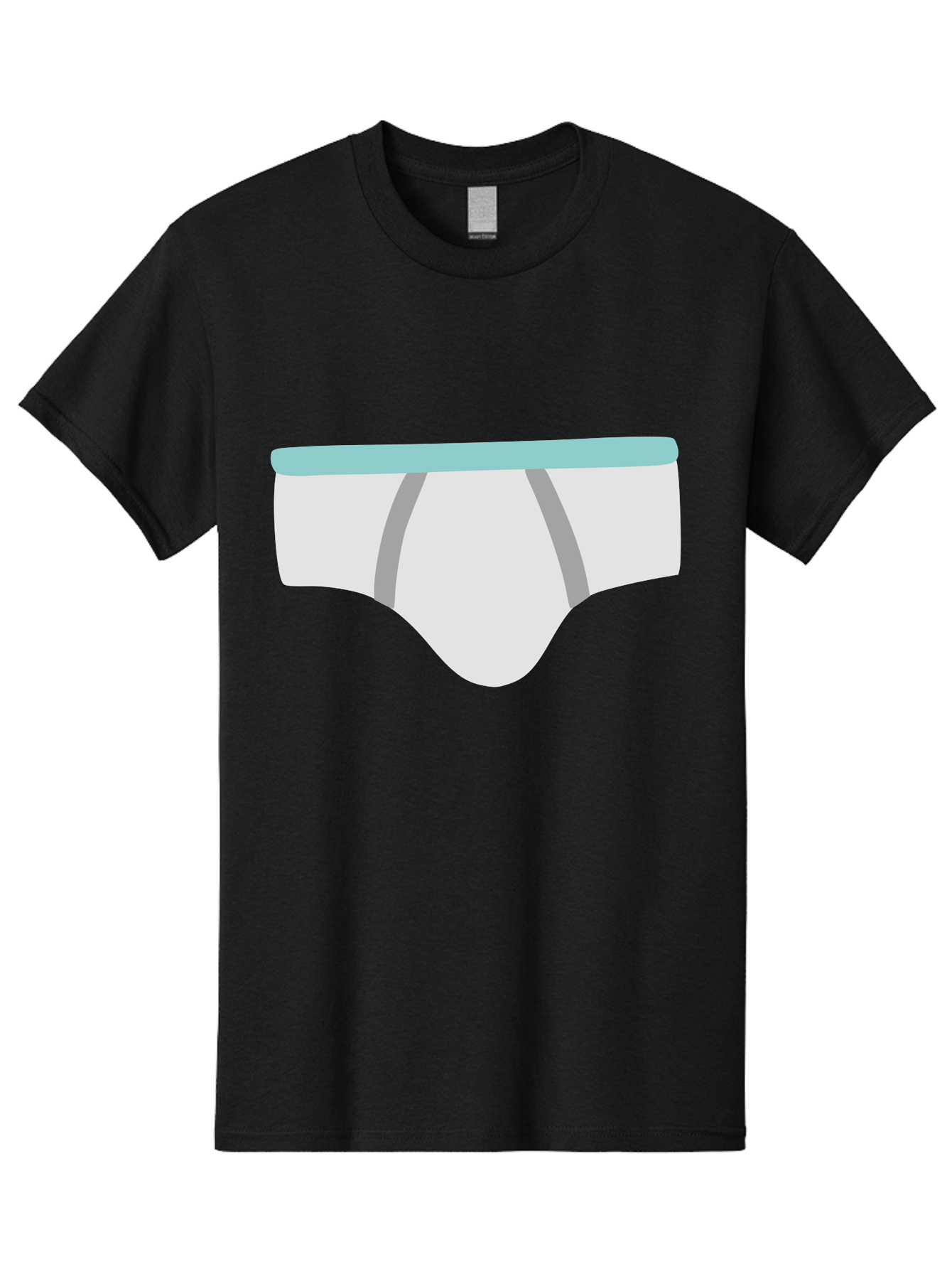 White-Underwear Men'S Graphic Tee, 100% Cotton, Comfortable Casual Summer Wear, Machine Washable, Men'S Briefs, White Underwear, Gray Stripes, Light Blue Waistband, Comfortable Undergarments, Minimalist Design, Simple Illustration Aac138 15