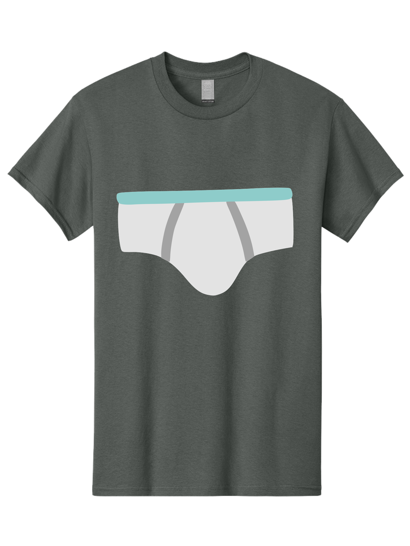 White-Underwear Men'S Graphic Tee, 100% Cotton, Comfortable Casual Summer Wear, Machine Washable, Men'S Briefs, White Underwear, Gray Stripes, Light Blue Waistband, Comfortable Undergarments, Minimalist Design, Simple Illustration Aac138 21