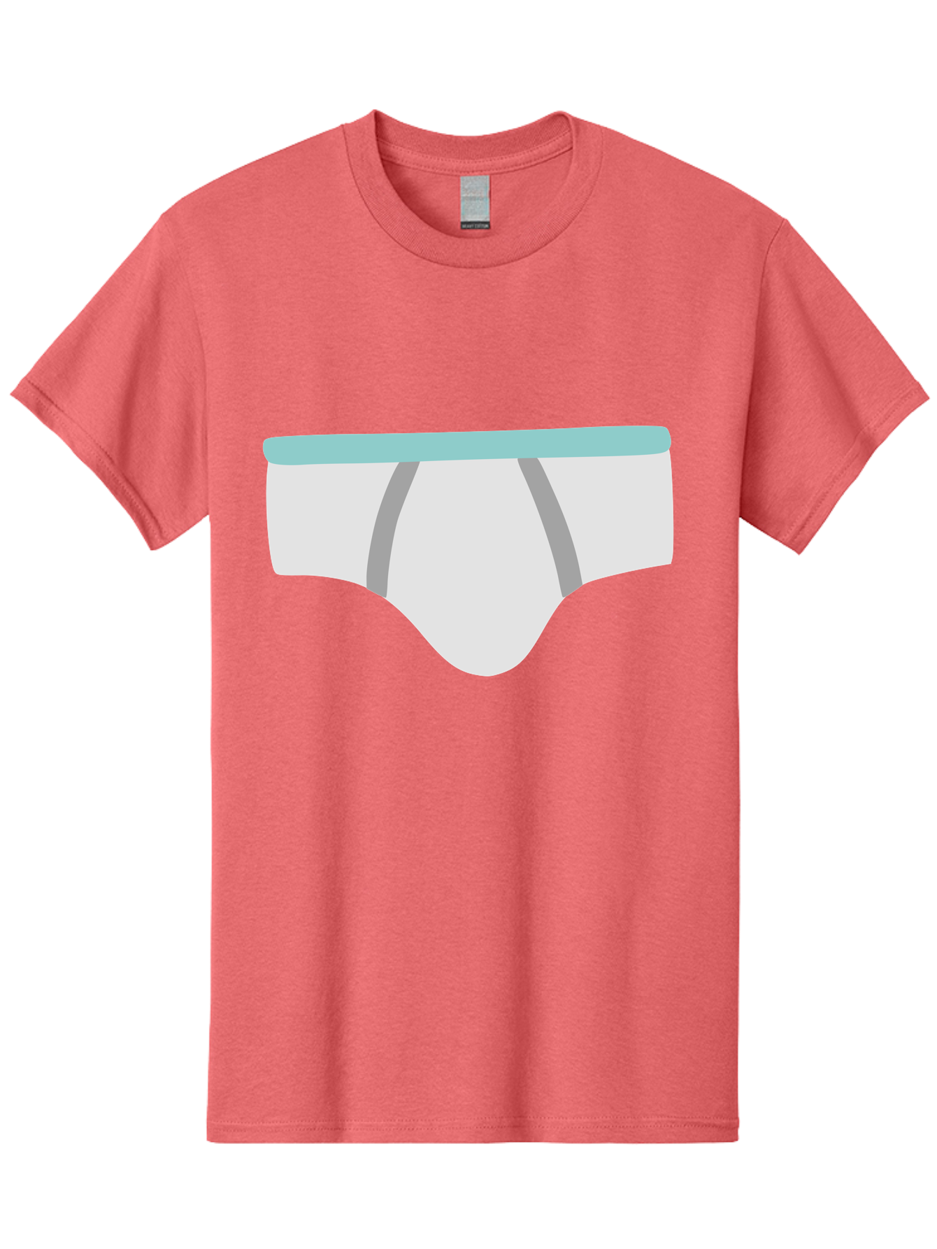 White-Underwear Men'S Graphic Tee, 100% Cotton, Comfortable Casual Summer Wear, Machine Washable, Men'S Briefs, White Underwear, Gray Stripes, Light Blue Waistband, Comfortable Undergarments, Minimalist Design, Simple Illustration Aac138 13