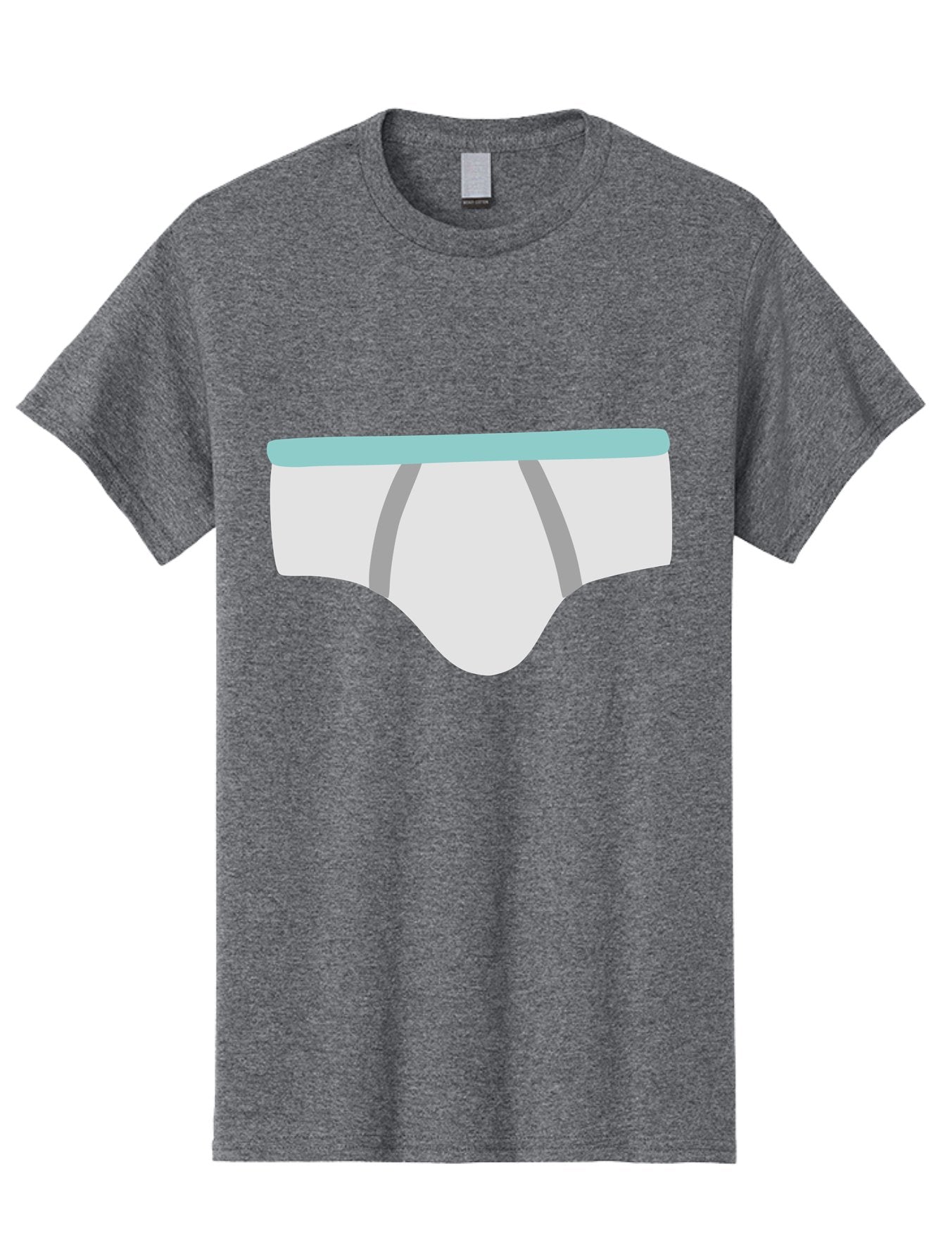 White-Underwear Men'S Graphic Tee, 100% Cotton, Comfortable Casual Summer Wear, Machine Washable, Men'S Briefs, White Underwear, Gray Stripes, Light Blue Waistband, Comfortable Undergarments, Minimalist Design, Simple Illustration Aac138 10