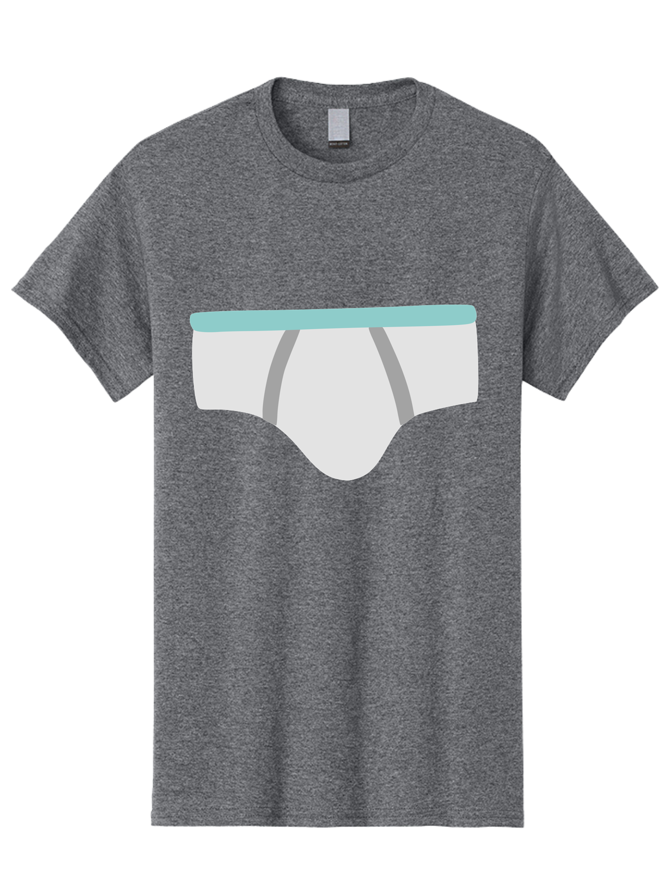White-Underwear Men'S Graphic Tee, 100% Cotton, Comfortable Casual Summer Wear, Machine Washable, Men'S Briefs, White Underwear, Gray Stripes, Light Blue Waistband, Comfortable Undergarments, Minimalist Design, Simple Illustration Aac138 27