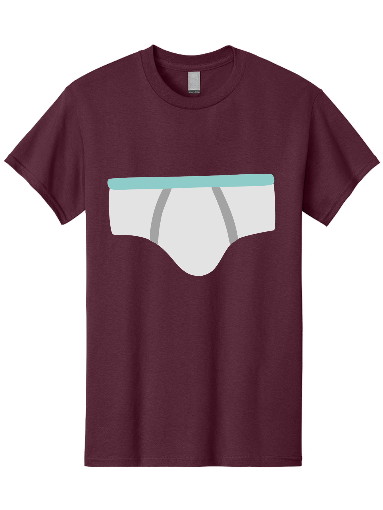 White-Underwear Men'S Graphic Tee, 100% Cotton, Comfortable Casual Summer Wear, Machine Washable, Men'S Briefs, White Underwear, Gray Stripes, Light Blue Waistband, Comfortable Undergarments, Minimalist Design, Simple Illustration Aac138 19