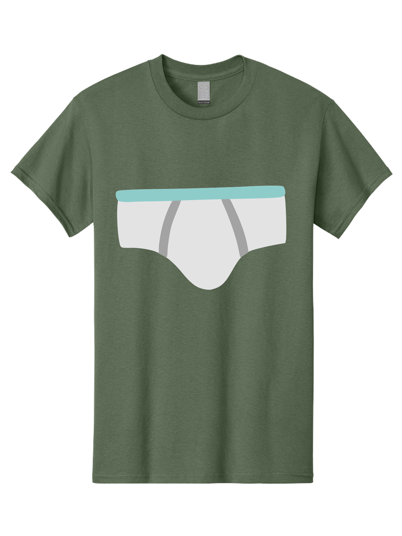 White-Underwear Men'S Graphic Tee, 100% Cotton, Comfortable Casual Summer Wear, Machine Washable, Men'S Briefs, White Underwear, Gray Stripes, Light Blue Waistband, Comfortable Undergarments, Minimalist Design, Simple Illustration Aac138 7