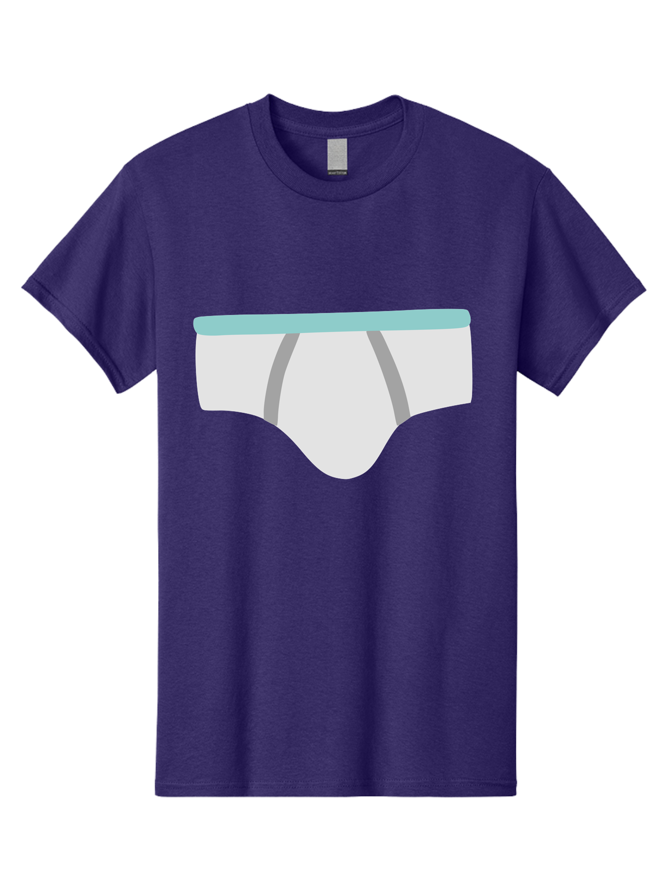 White-Underwear Men'S Graphic Tee, 100% Cotton, Comfortable Casual Summer Wear, Machine Washable, Men'S Briefs, White Underwear, Gray Stripes, Light Blue Waistband, Comfortable Undergarments, Minimalist Design, Simple Illustration Aac138 17
