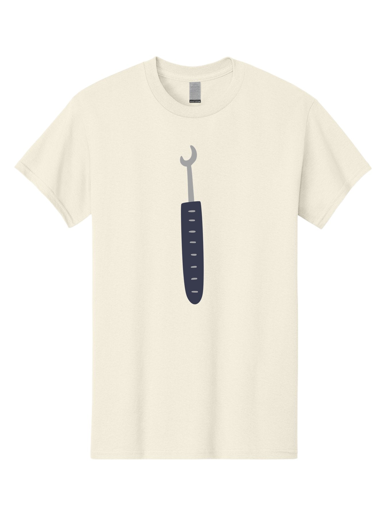 Wrench Men'S Graphic Tee, 100% Cotton, Comfortable Casual Summer Wear, Machine Washable, Adjustable Wrench, Metal Tool, Silver Wrench, Black Handle, Ergonomic Grip, Technical Illustration, Modern Design, Hand Tool Aac140 15