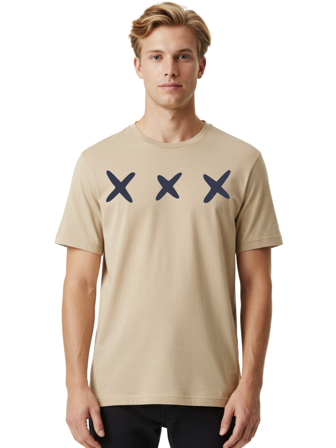 X-Marks-1 Men'S Graphic Tee, 100% Cotton, Comfortable Casual Summer Wear, Machine Washable, X Symbol, Delete Icon, Close Button, Cancel Sign, Cross Mark, Removal Indicator, Negative Symbol Aac142 22