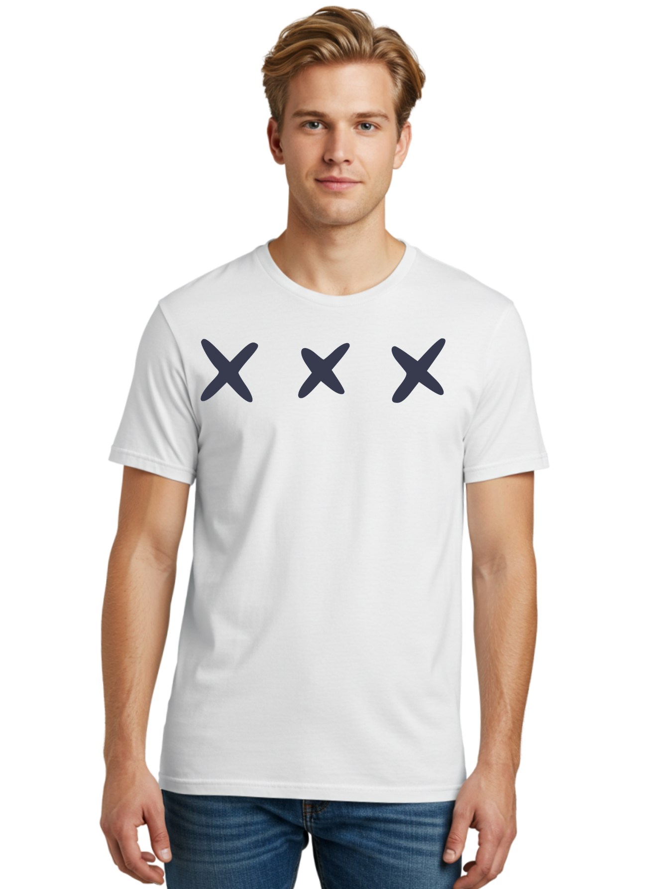 X-Marks-1 Men'S Graphic Tee, 100% Cotton, Comfortable Casual Summer Wear, Machine Washable, X Symbol, Delete Icon, Close Button, Cancel Sign, Cross Mark, Removal Indicator, Negative Symbol Aac142 6